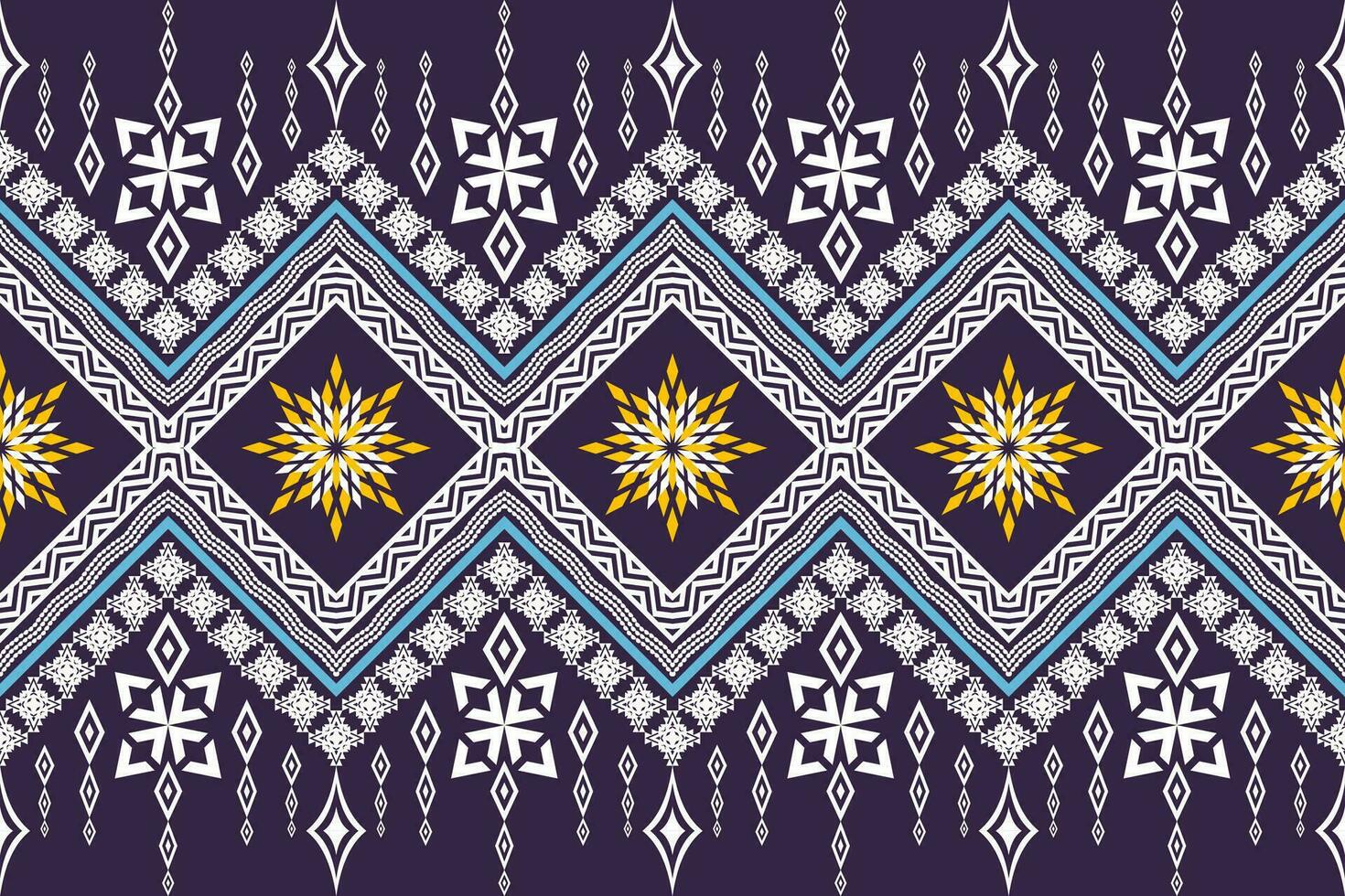 Ethnic Figure aztec embroidery style. Geometric ikat oriental traditional art pattern.Design for ethnic background,wallpaper,fashion,clothing,wrapping,fabric,element,sarong,graphic,vector illustration vector