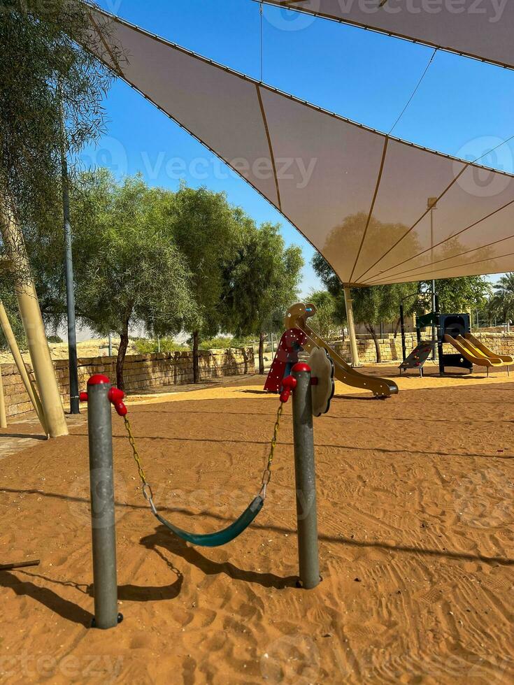 Children's playground at public park photo