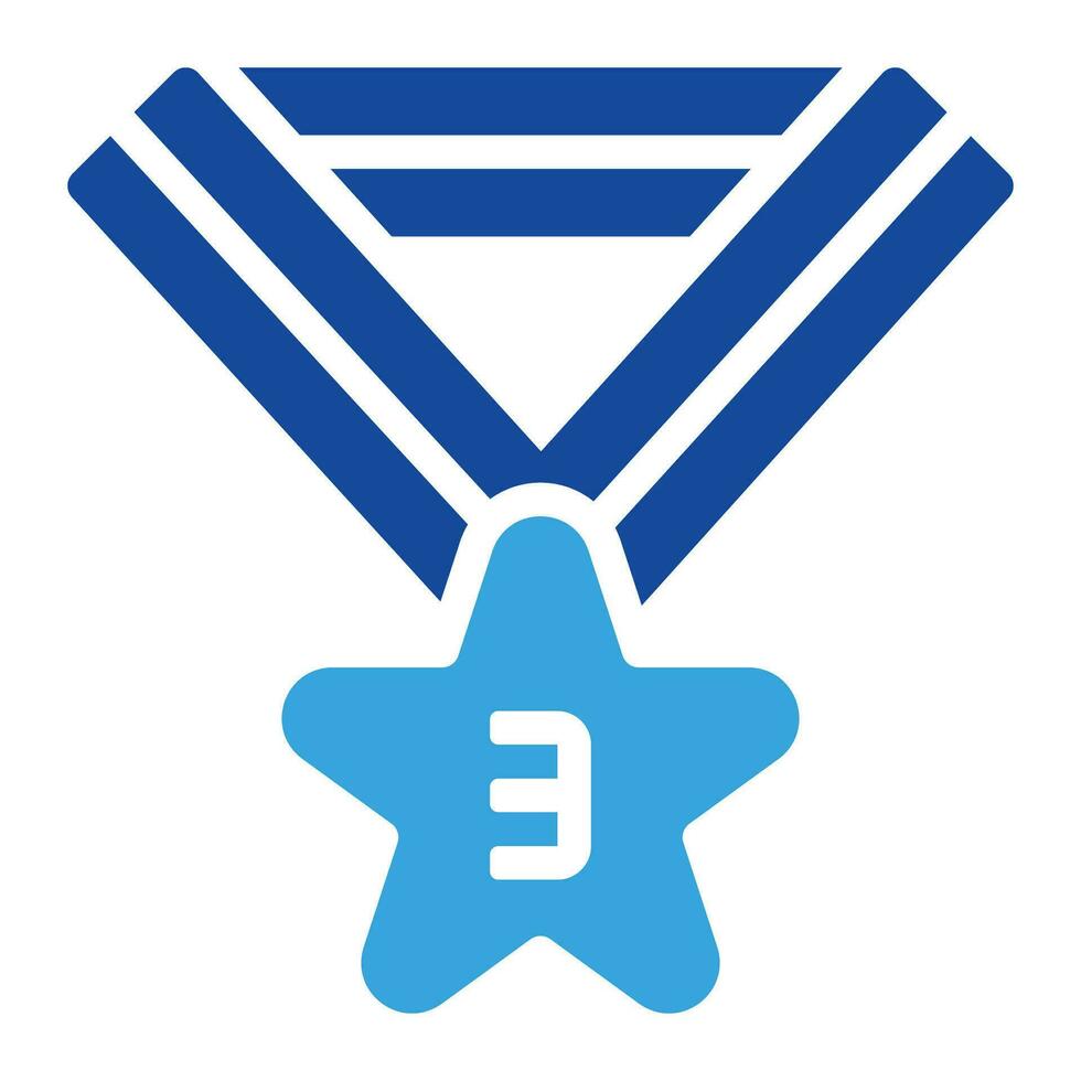 bronze medals award icon or logo illustration glyph style vector