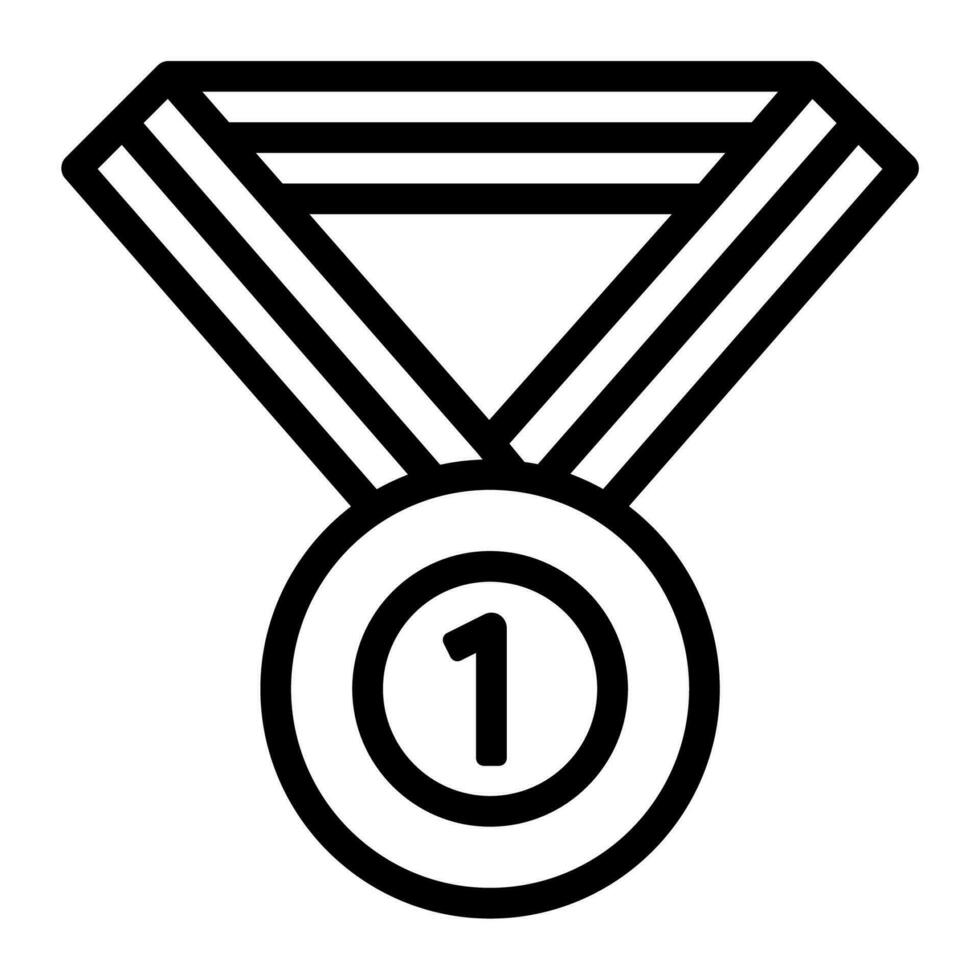 oro medallas premio icono o logo ilustración contorno negro estilo vector