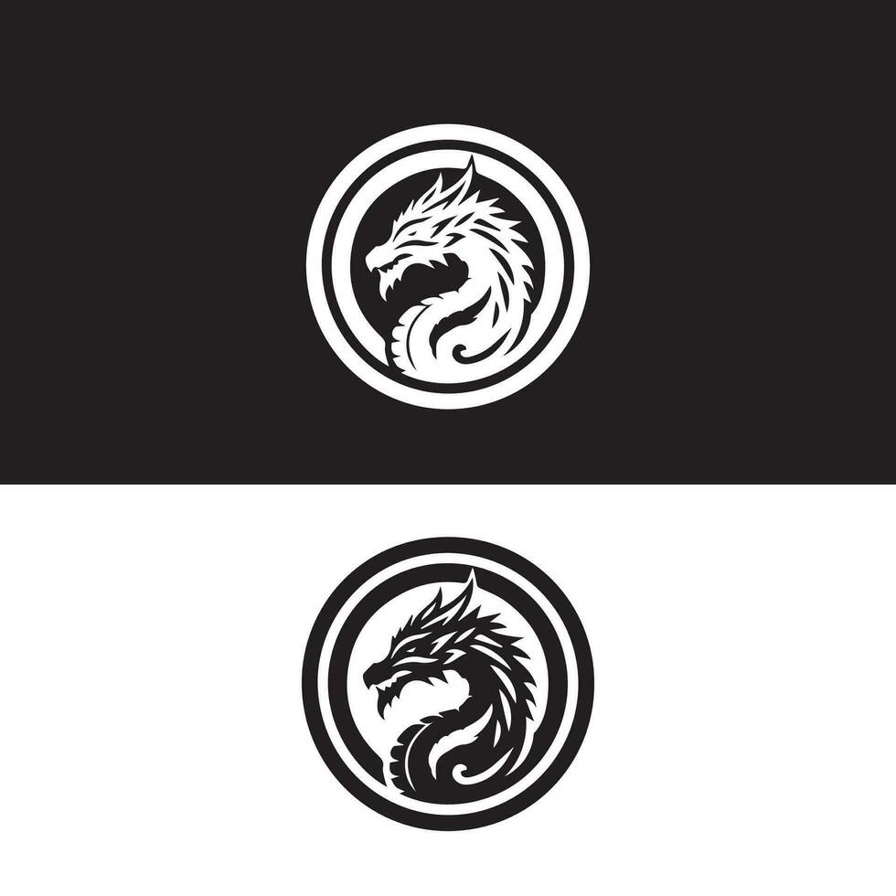 continuar logo iconos antiguo mítico serpiente símbolo. mitológico bestia signo. vector ilustración.