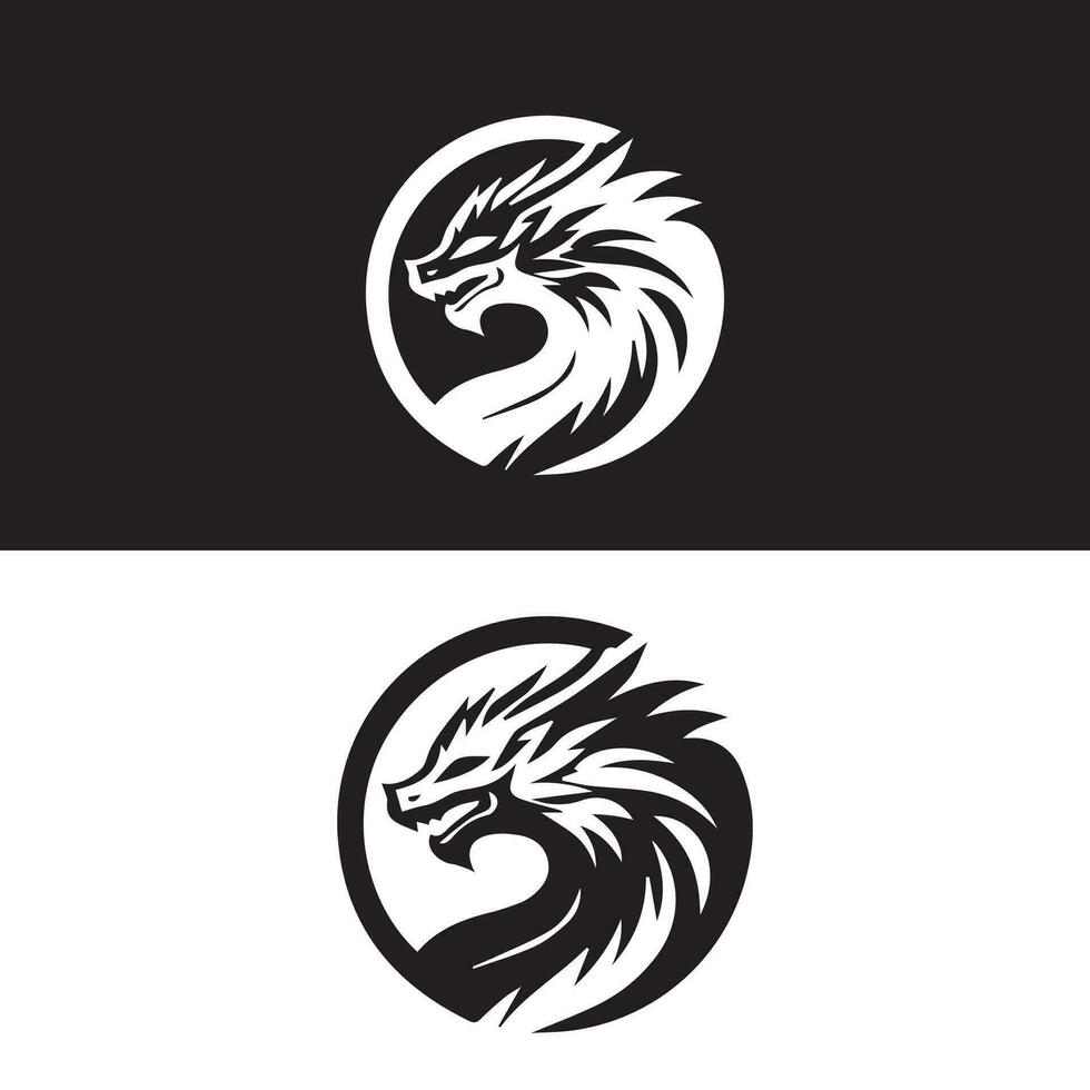 continuar logo iconos antiguo mítico serpiente símbolo. mitológico bestia signo. vector ilustración.