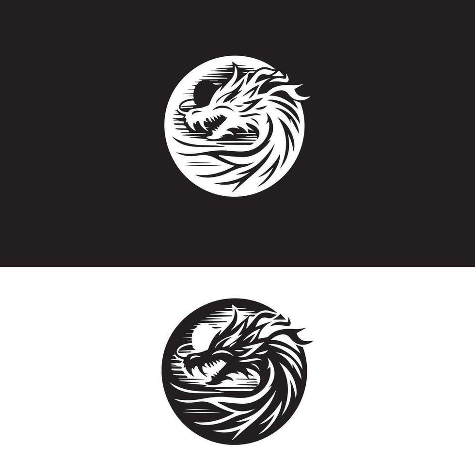 continuar logo iconos antiguo mítico serpiente símbolo. mitológico bestia signo. vector ilustración.