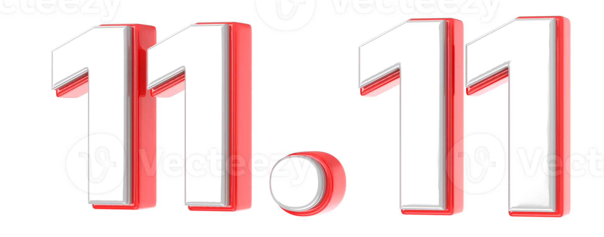 11.11 Sale 3D Number Illustration Concept Design png