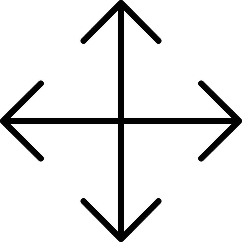 move tool Outline vector illustration icon
