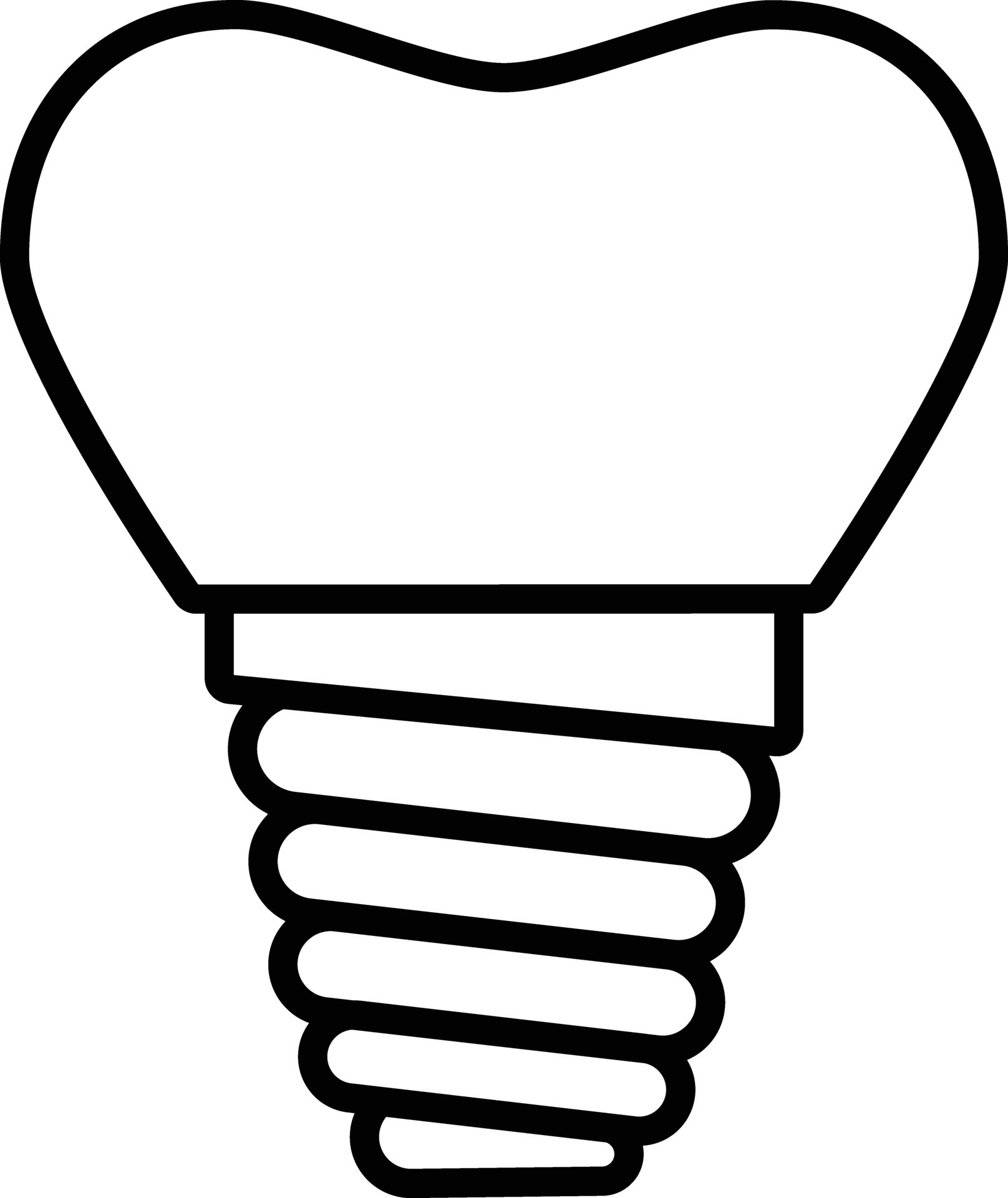 artificial teeth Outline vector illustration icon 36298770 Vector Art