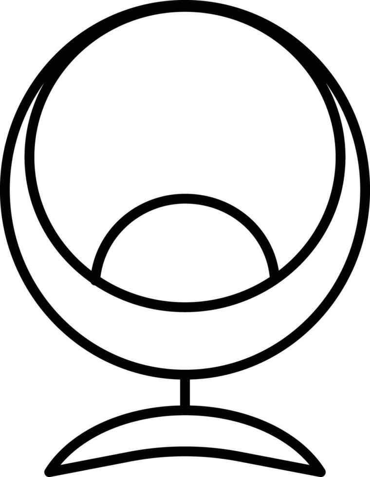 Decor Chair Outline vector illustration icon