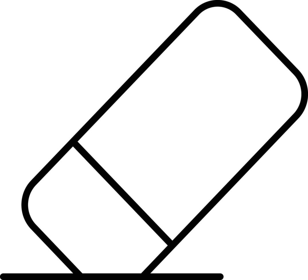 Eraser Outline vector illustration icon