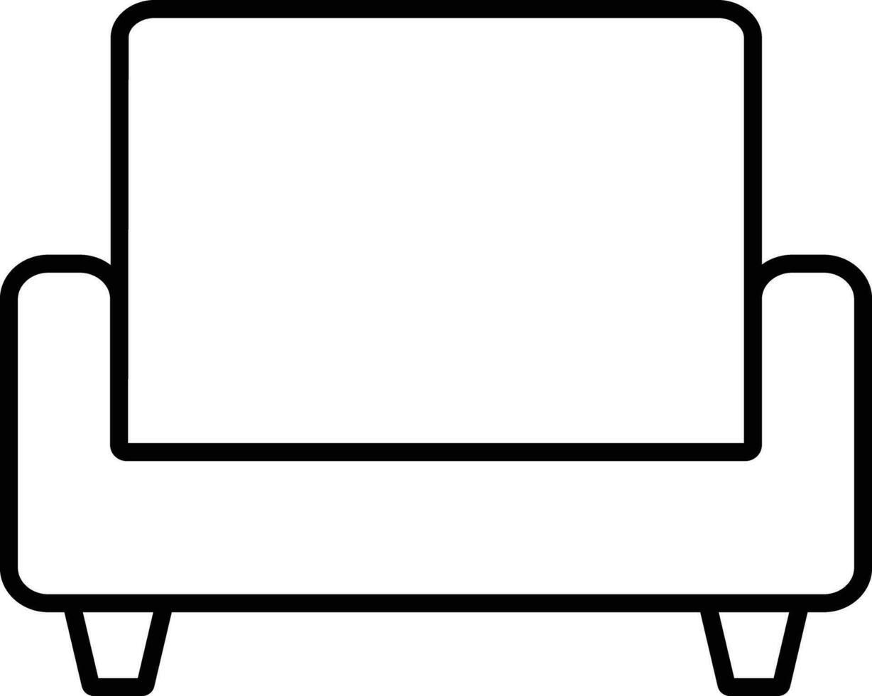 Couch Outline vector illustration icon