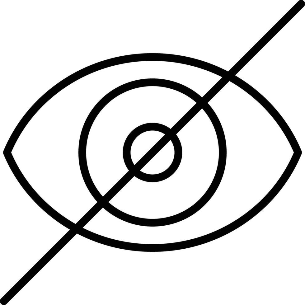 Hide Outline vector illustration icon