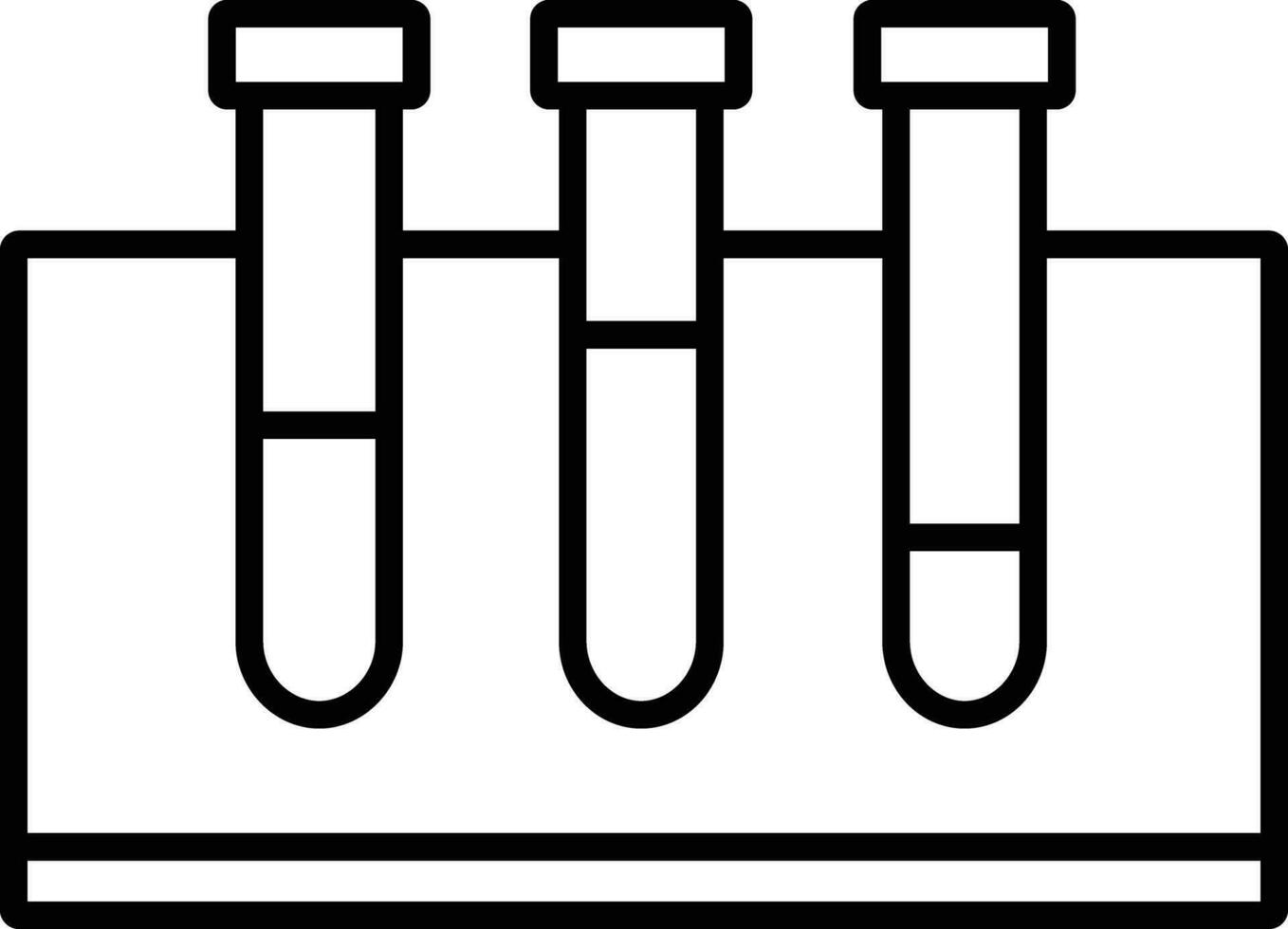 test tube Outline vector illustration icon