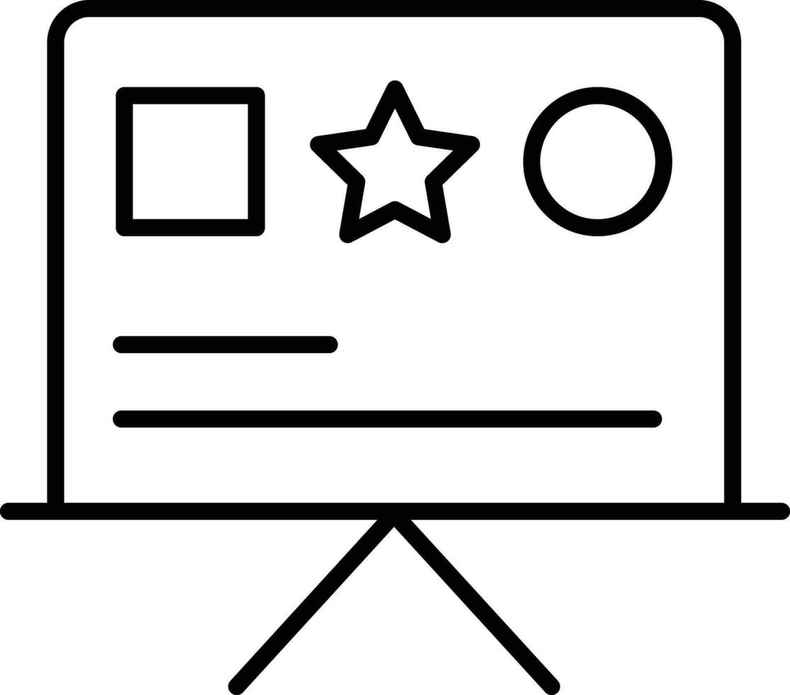 presentation Outline vector illustration icon