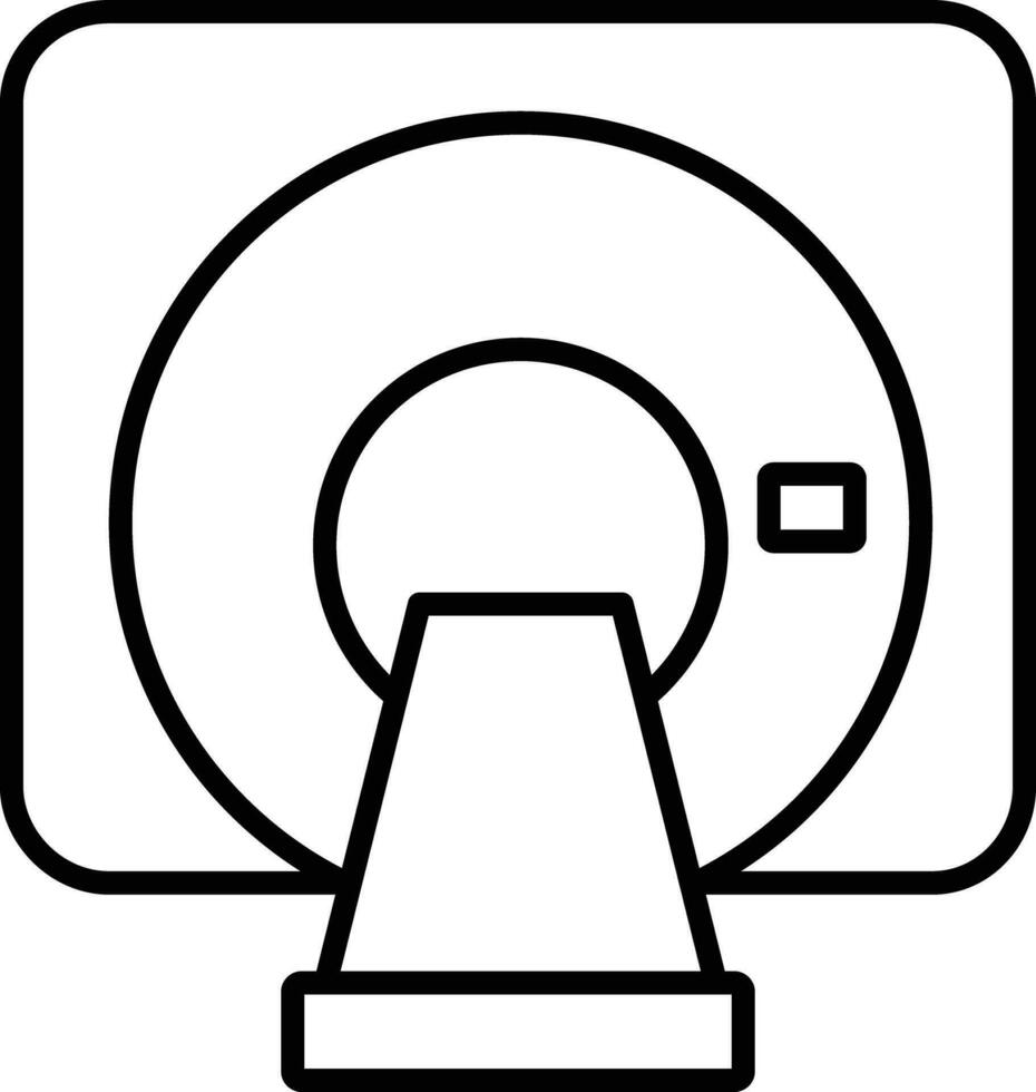 CT machine Outline vector illustration icon