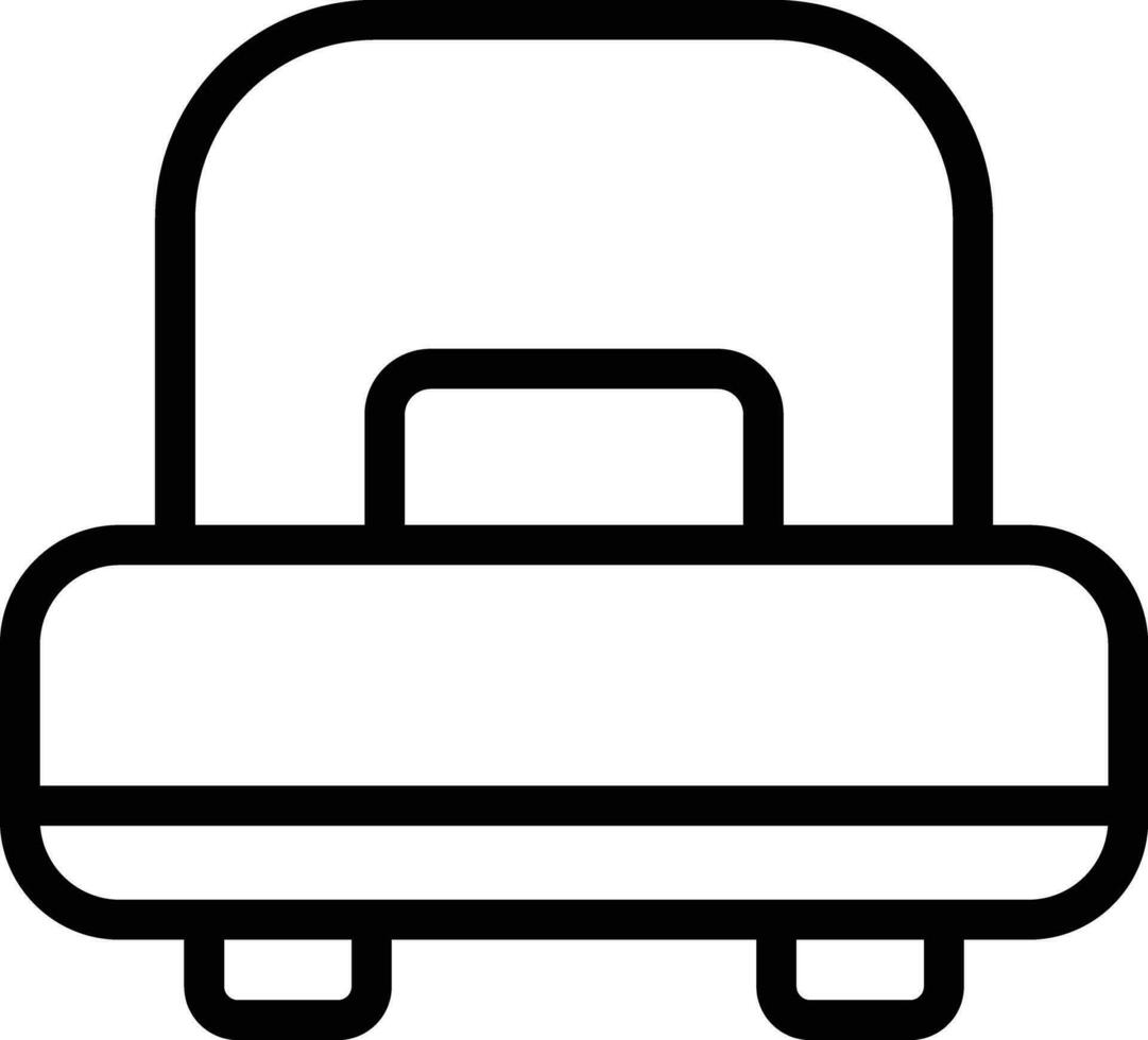 Single Bed Outline vector illustration icon