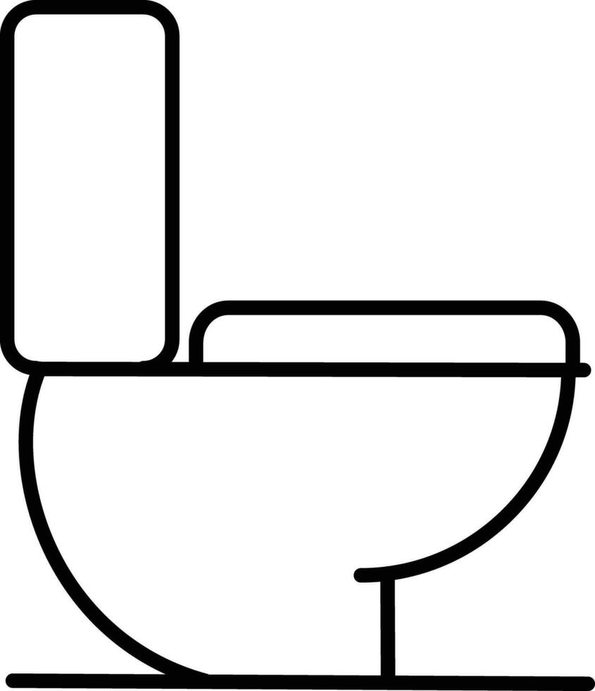 cómoda baño contorno vector ilustración icono