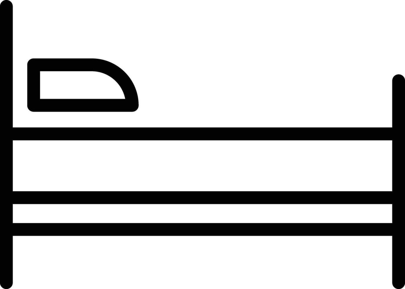 Bed Outline vector illustration icon