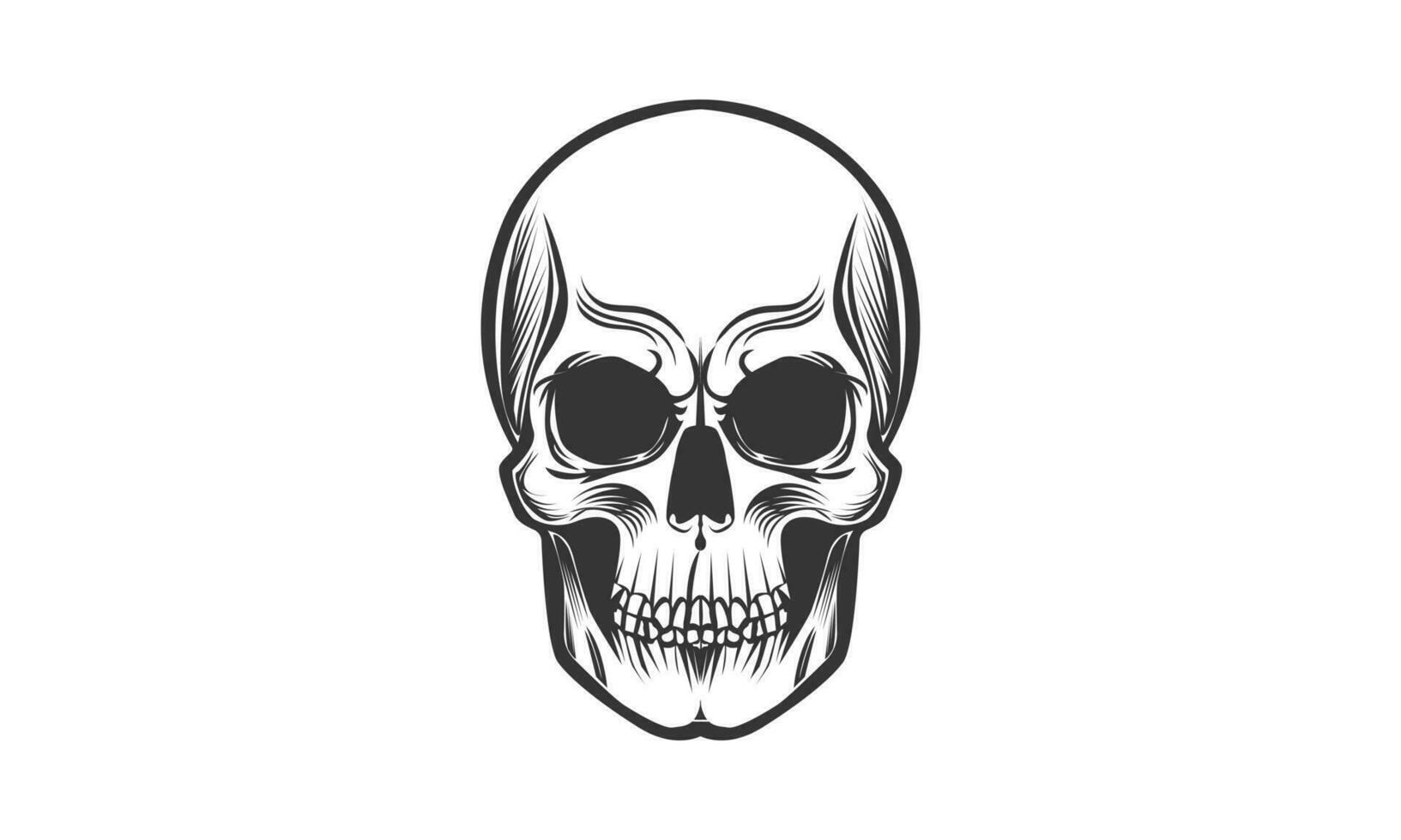 skull vector art design template