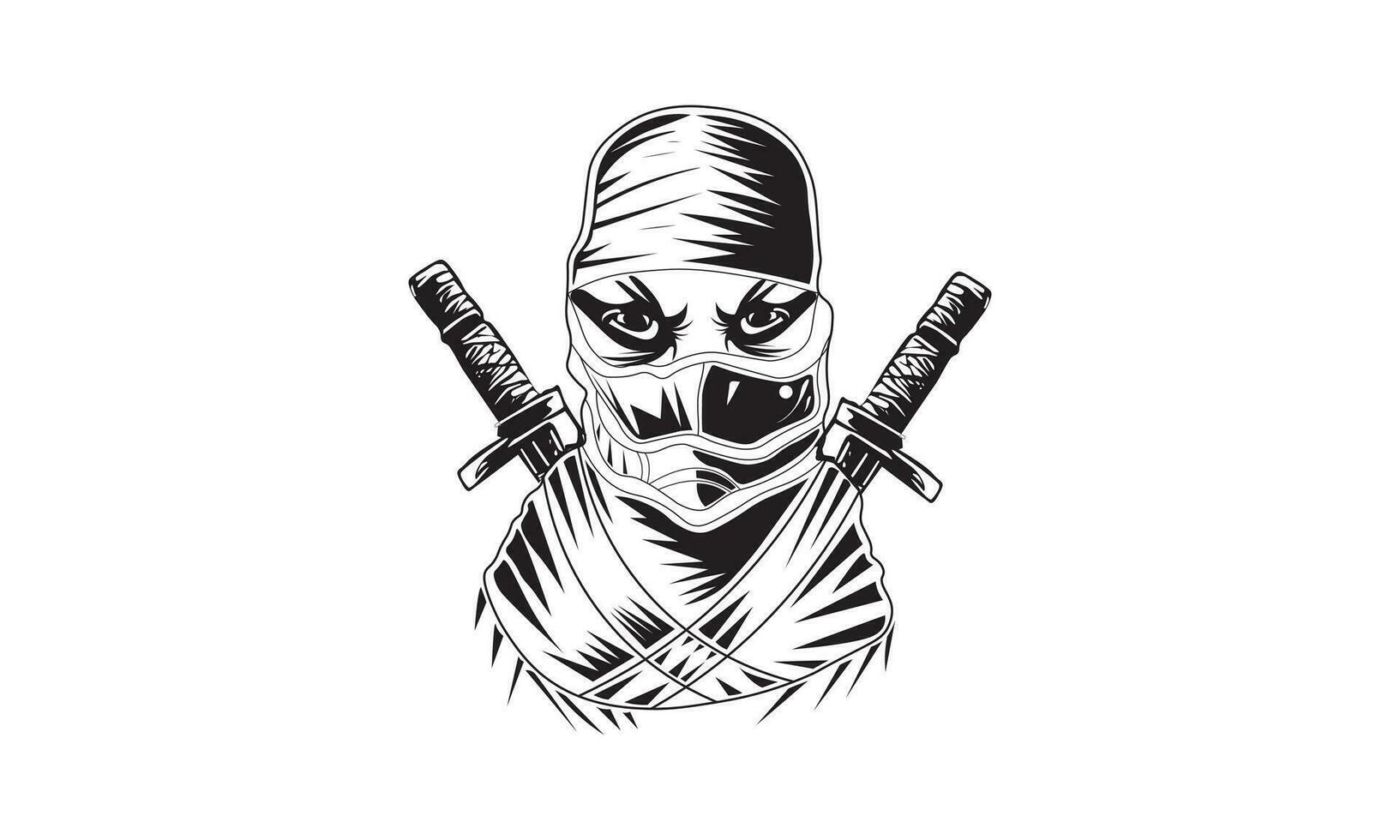 ninja vector design template