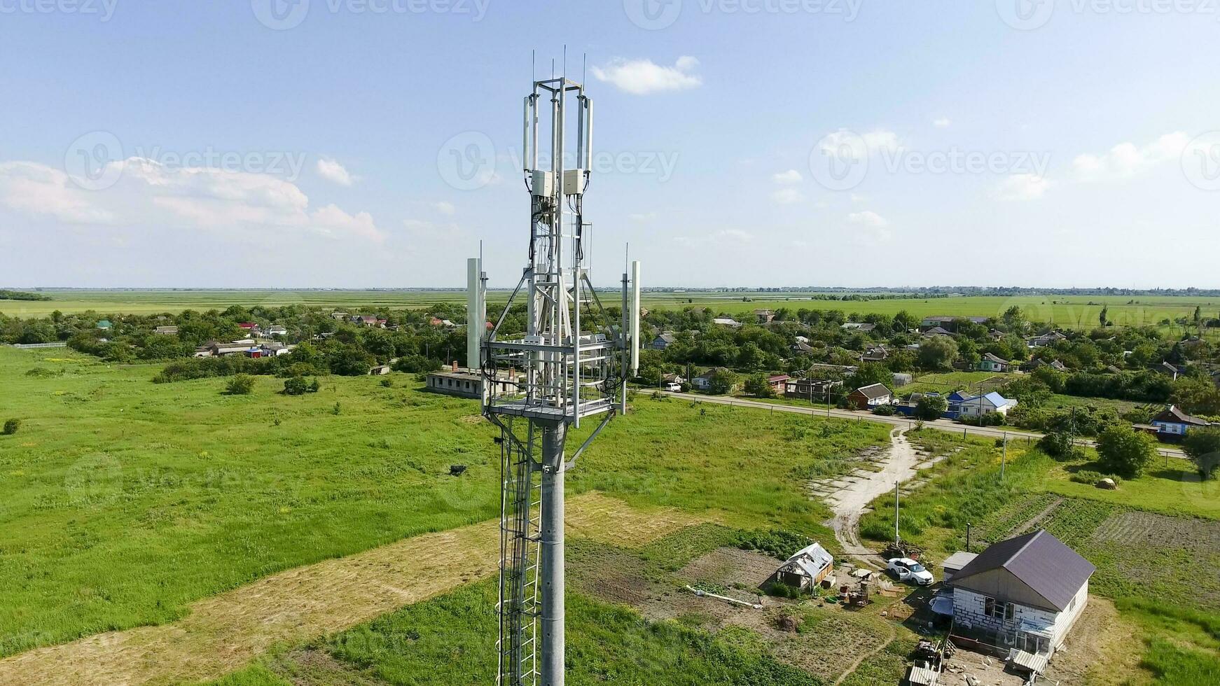 Cellular tower. Equipment for relaying cellular and mobile signal photo