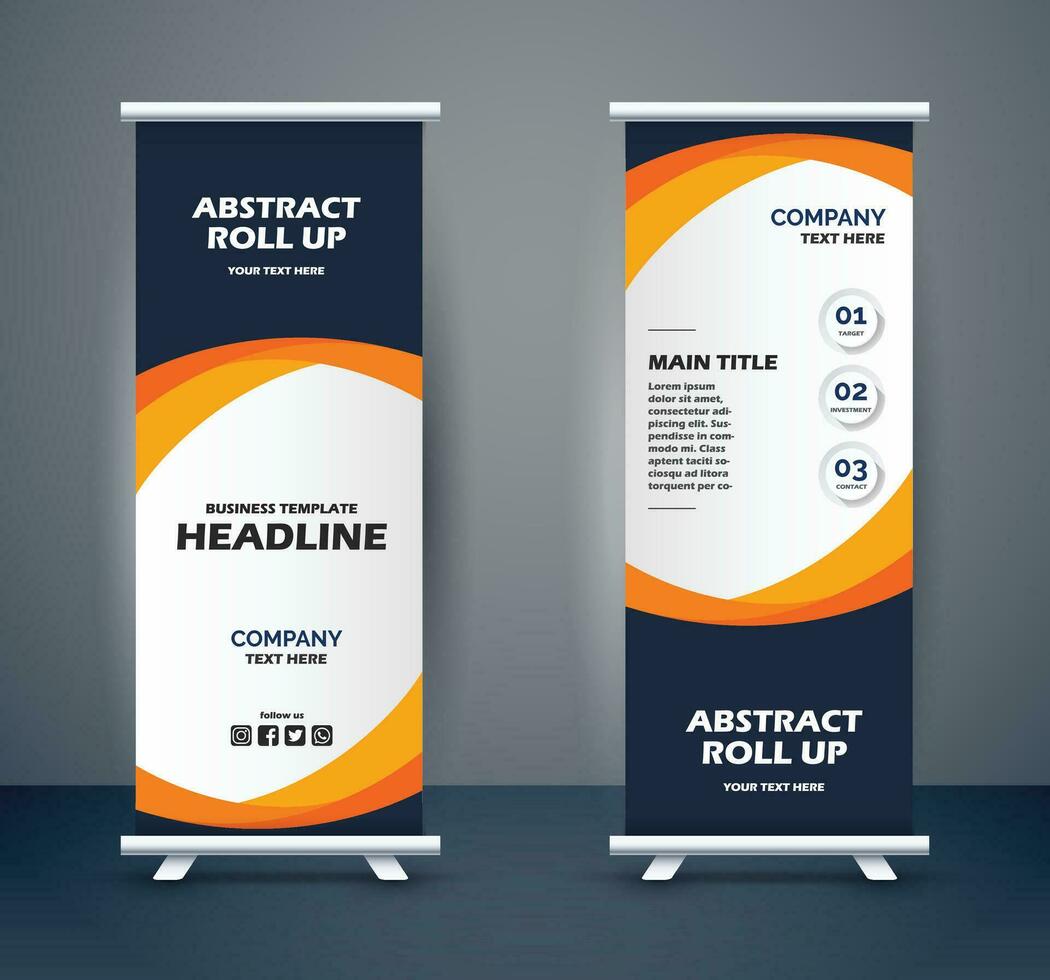 vector business roll up display standee for presentation purpose