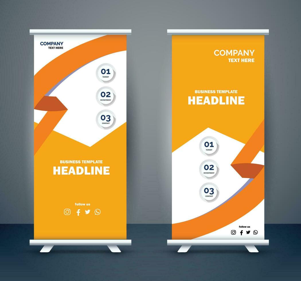 vector business roll up display standee for presentation purpose