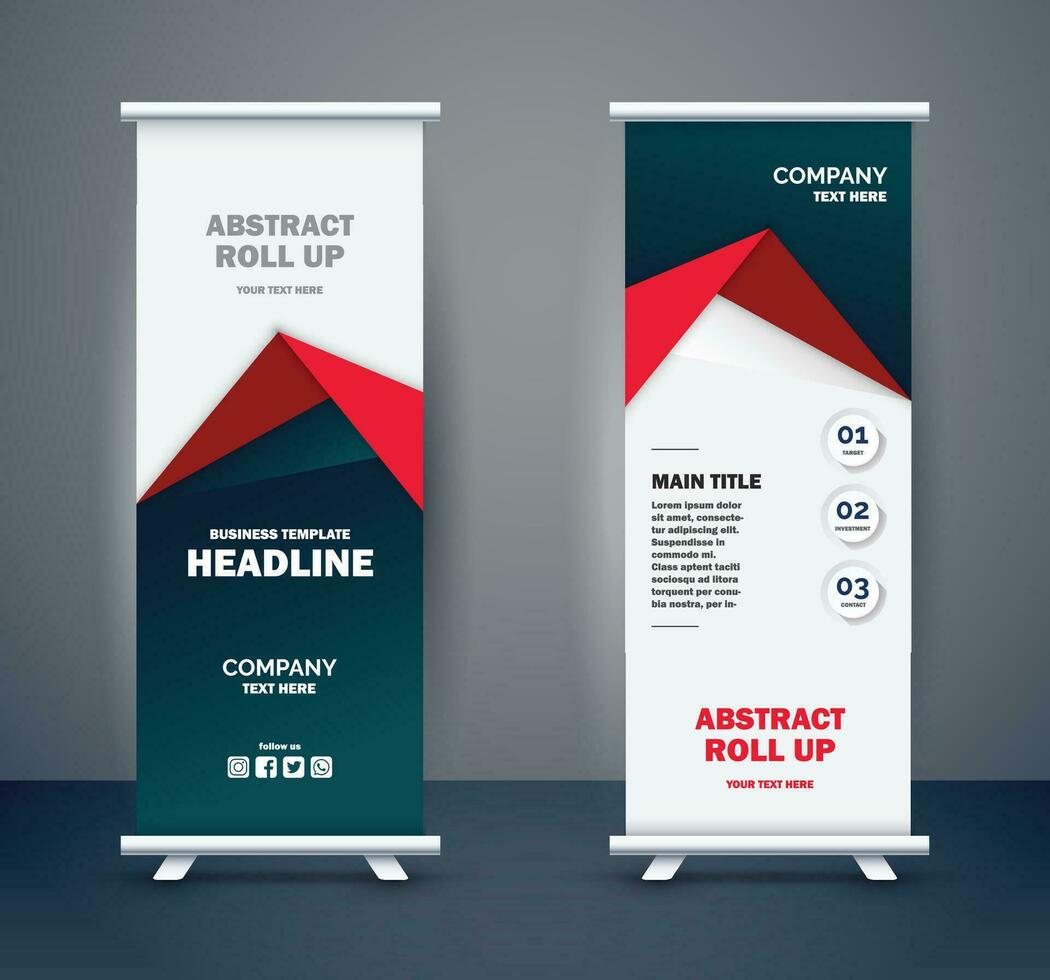 vector business roll up display standee for presentation purpose