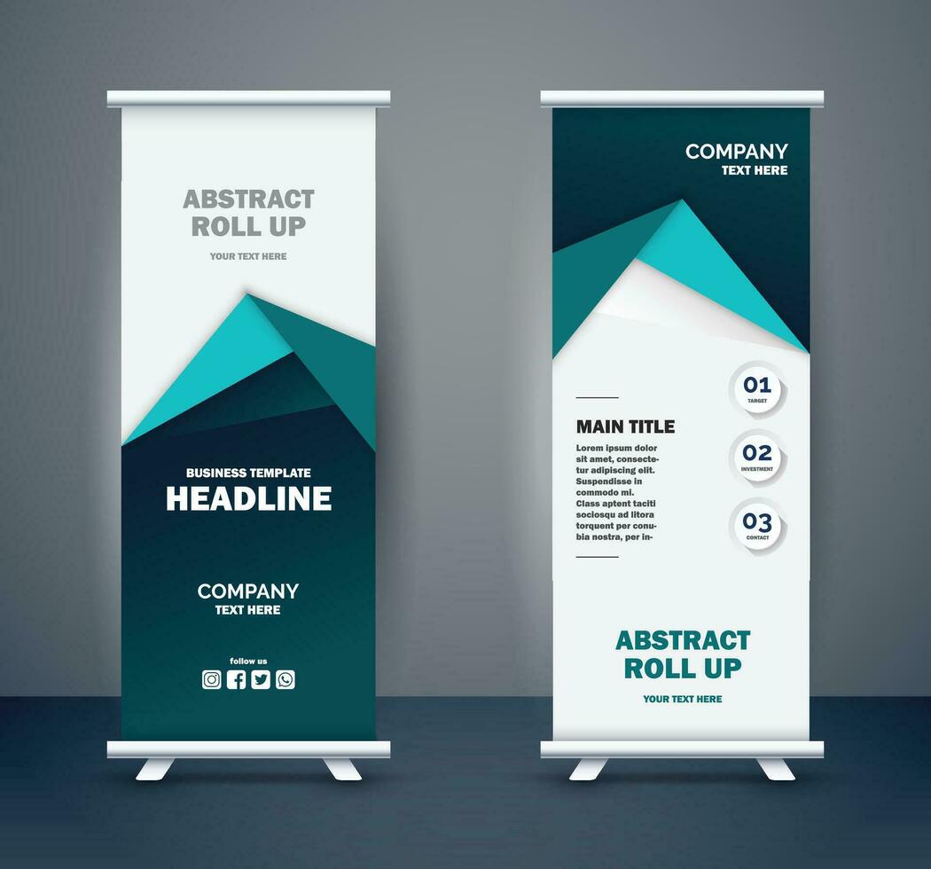 vector business roll up display standee for presentation purpose