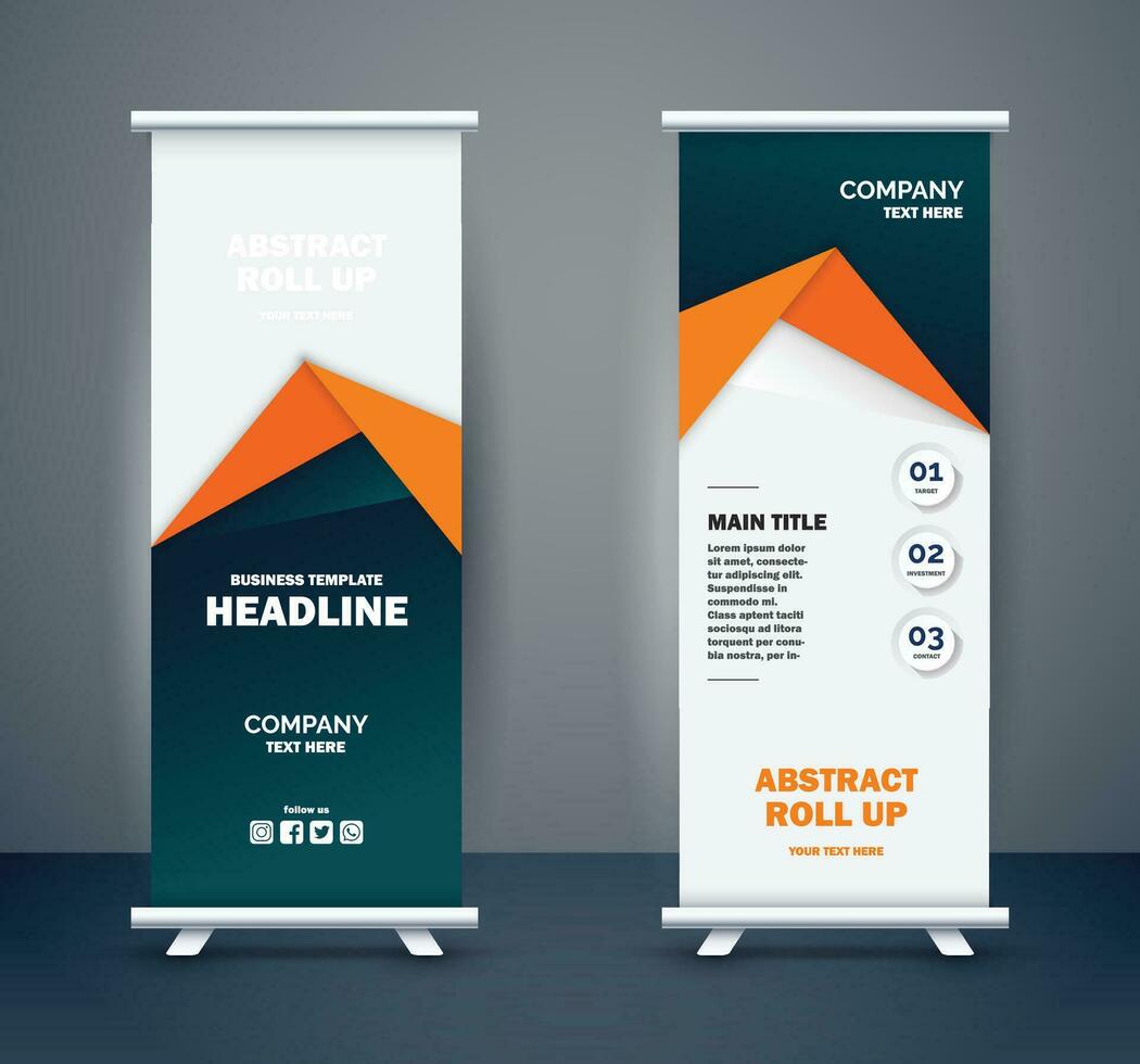 vector business roll up display standee for presentation purpose