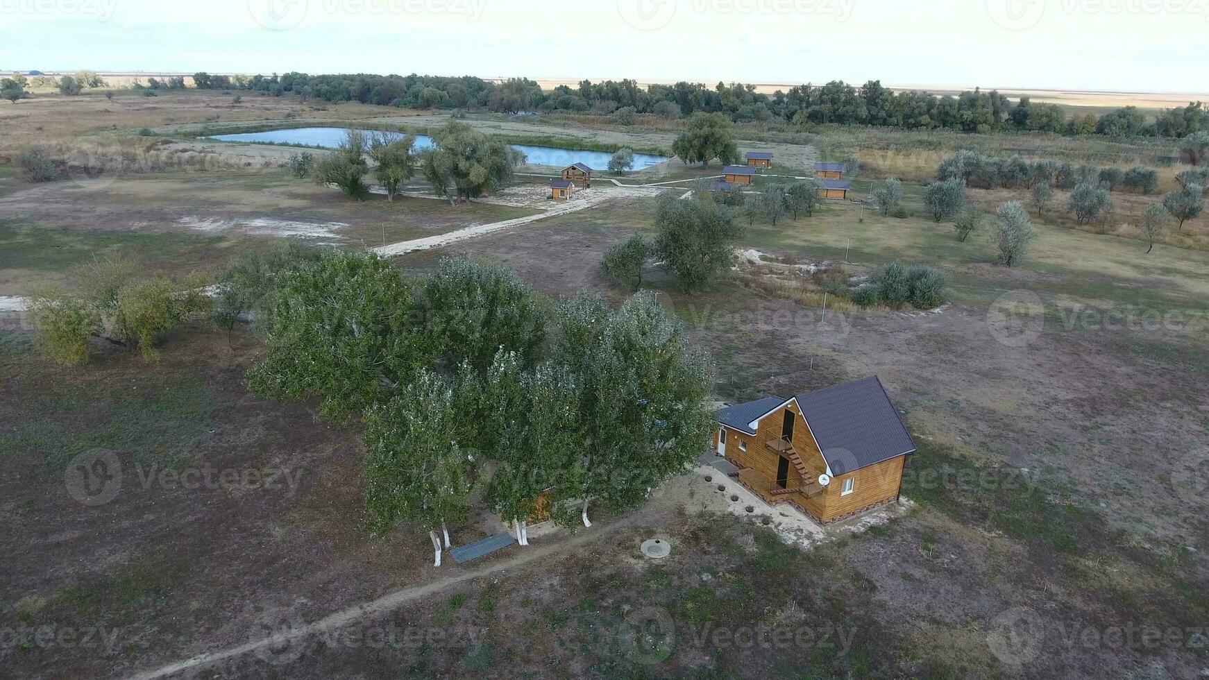 Houses on the basis of rest. Homes for tourists and hunters photo