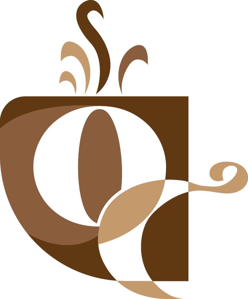 OC Letter coffee shop logo design Company Concept vector