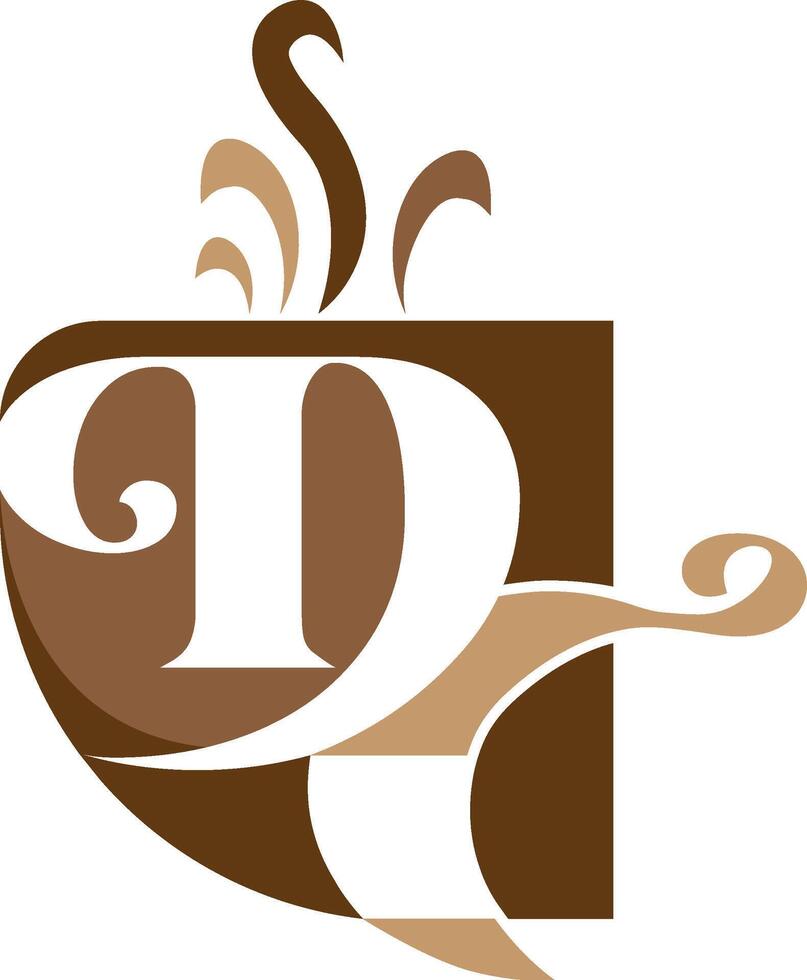 DC Letter coffee shop logo design Company Concept vector