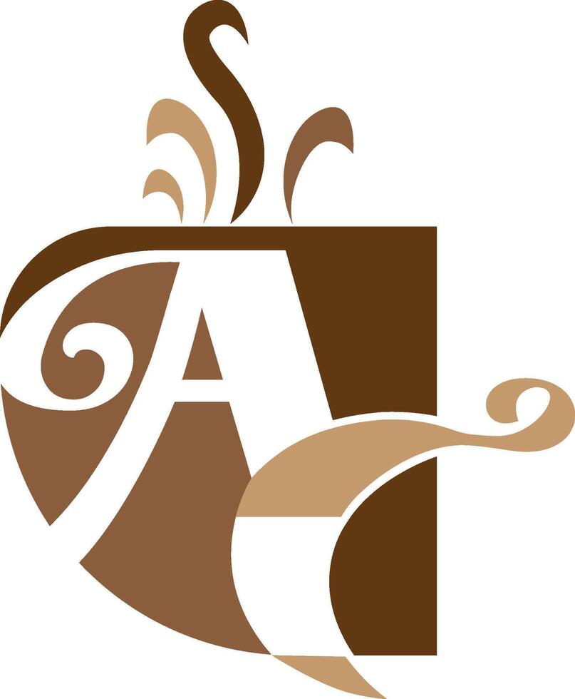 AC Letter coffee shop logo design Company Concept vector