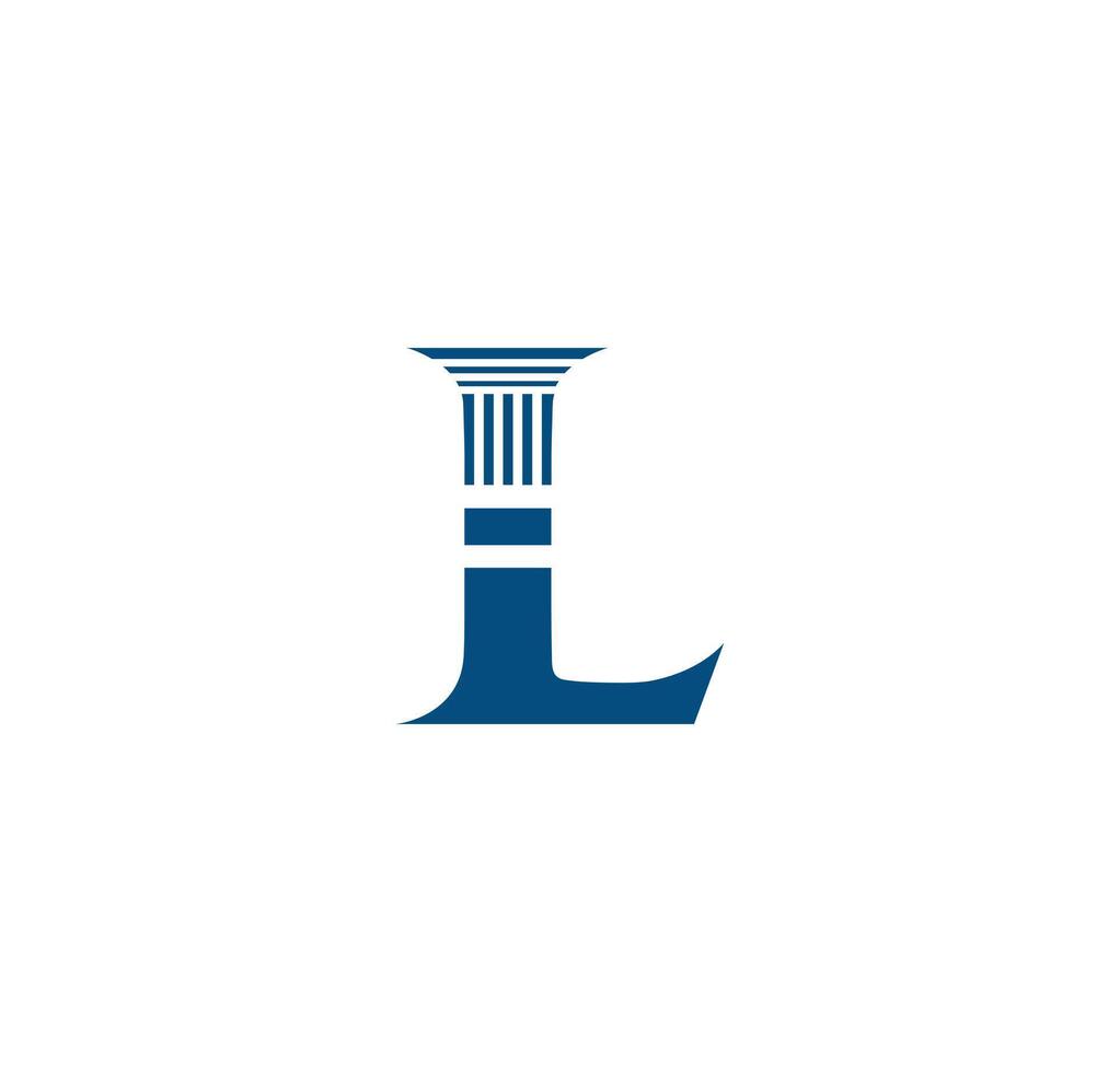 L Alphabet Law firm Logo Design Concept vector