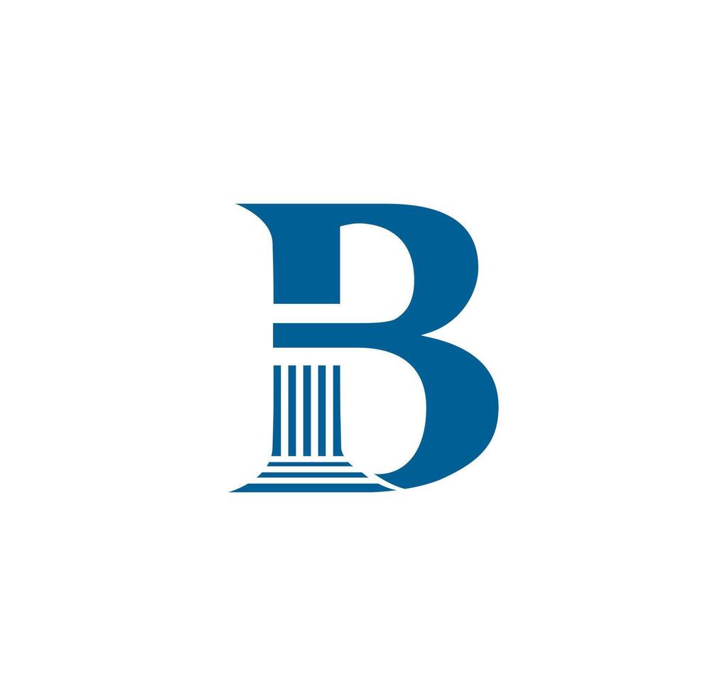 B Alphabet Law firm Logo Design Concept vector