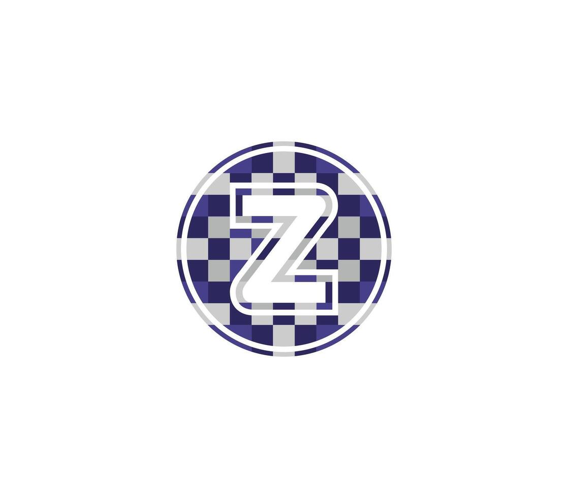 z alfabeto píxel logo diseño concepto vector