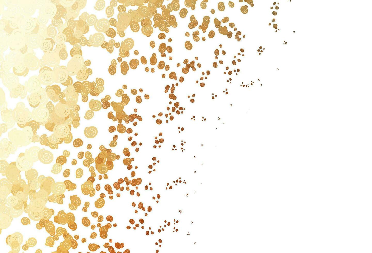 Light Orange vector background with bent lines.