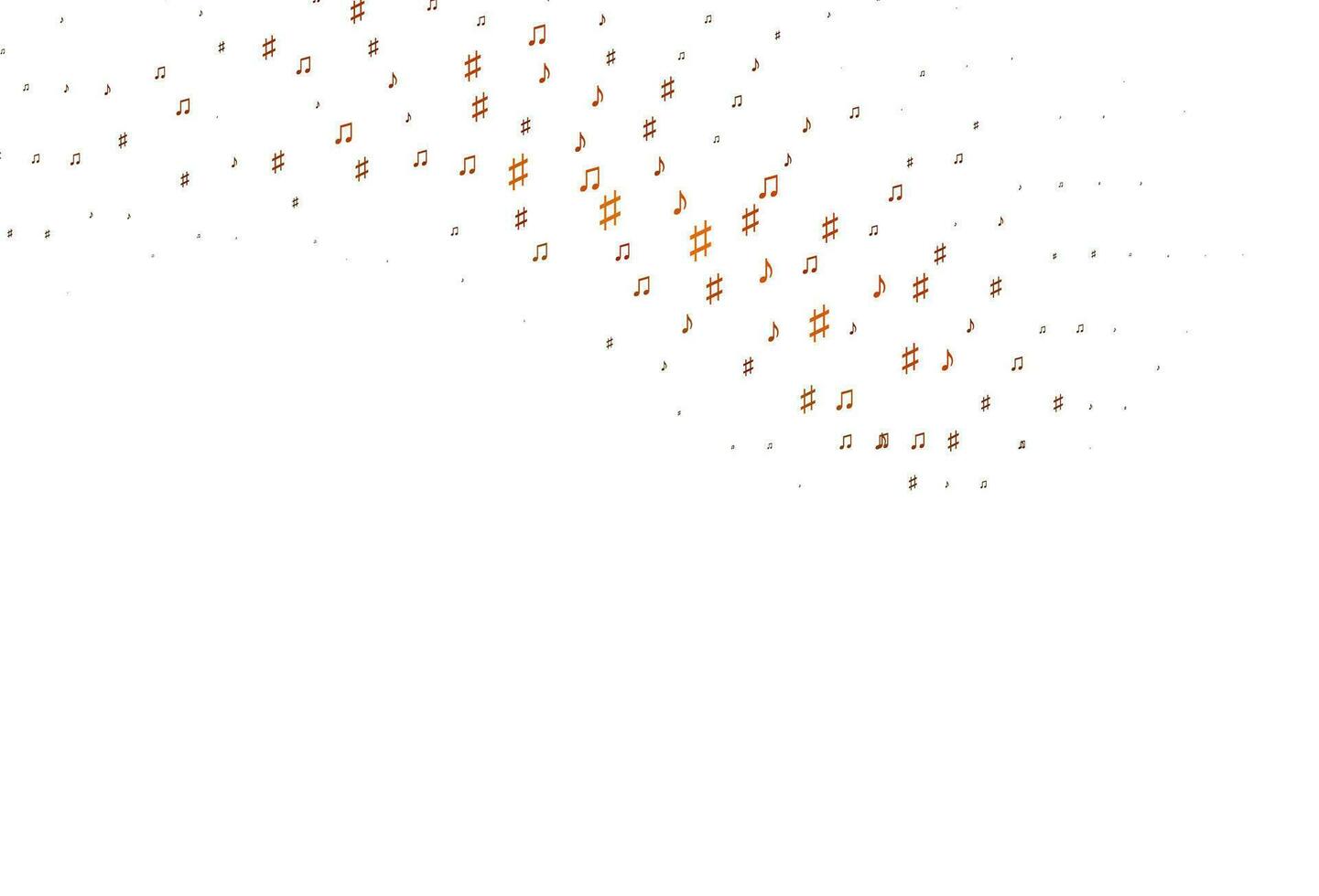 Light Orange vector backdrop with music notes.