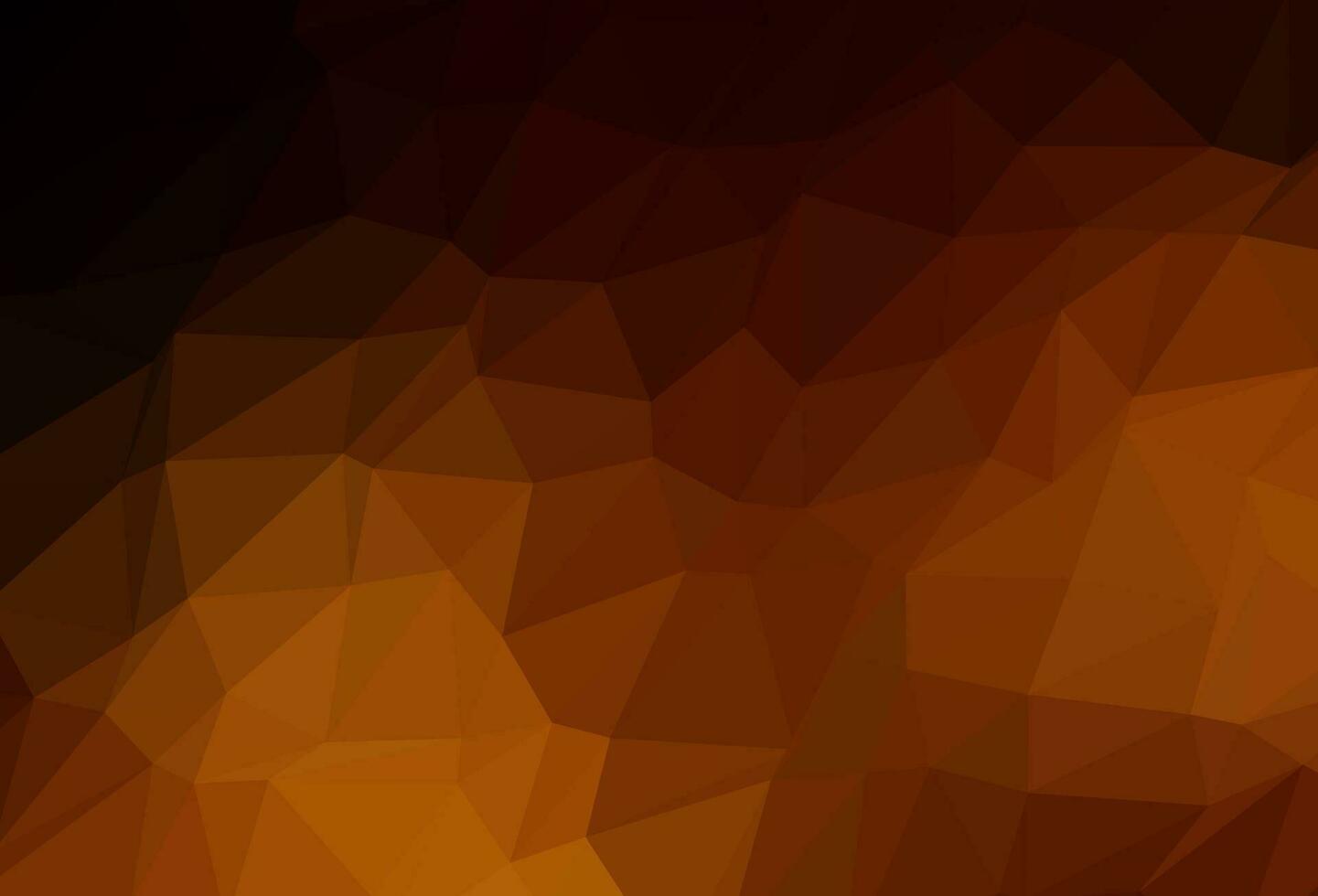 Dark Orange vector shining triangular template.