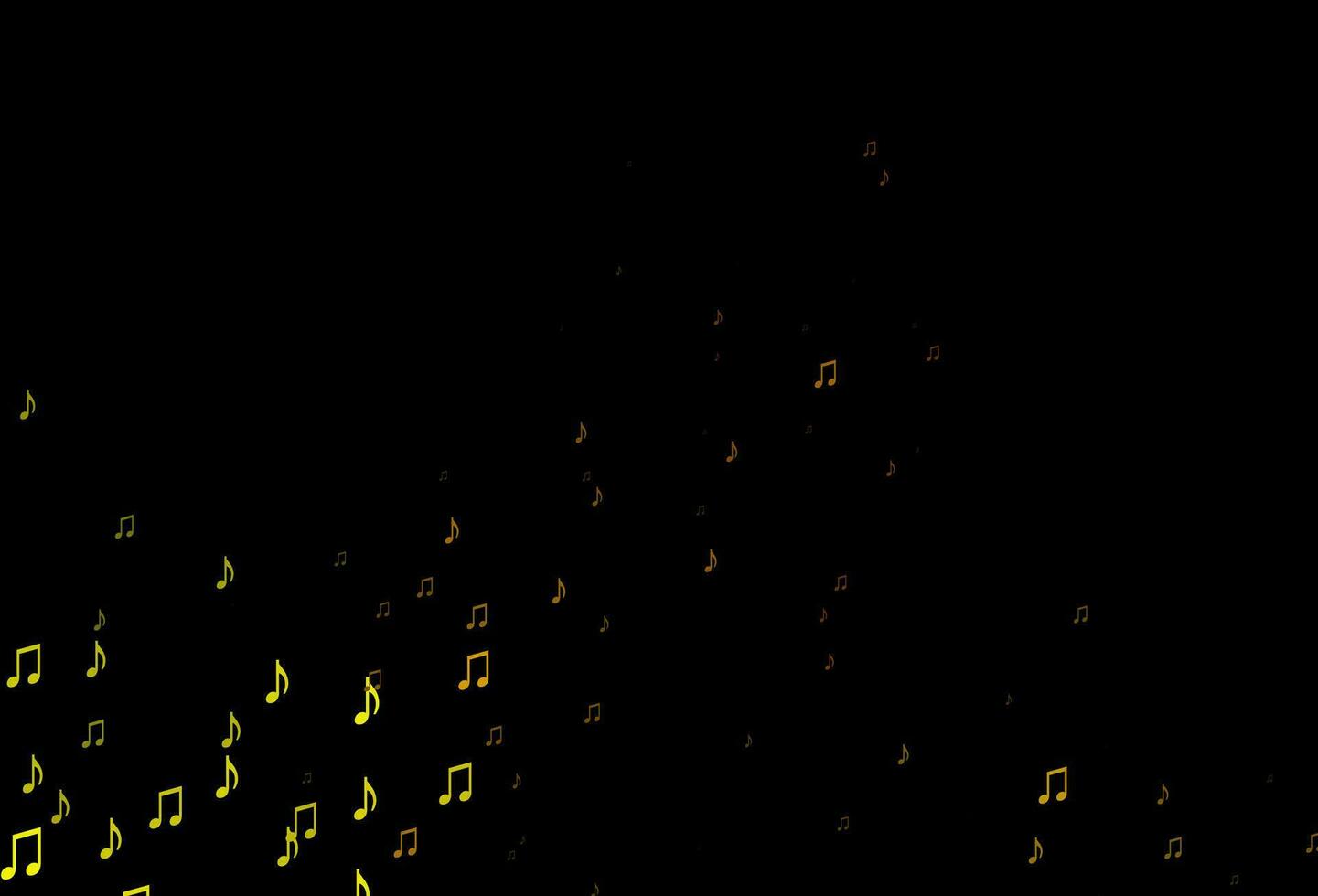 Dark Orange vector backdrop with music notes.