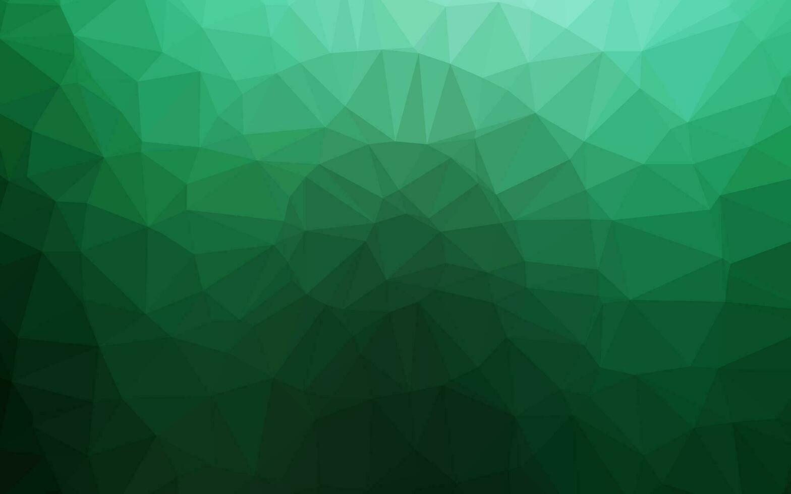 Dark Green vector polygon abstract background.