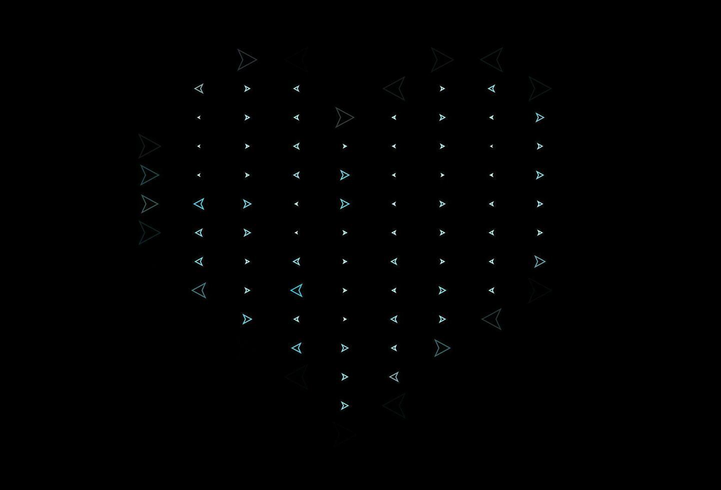 Dark BLUE vector background with triangles.
