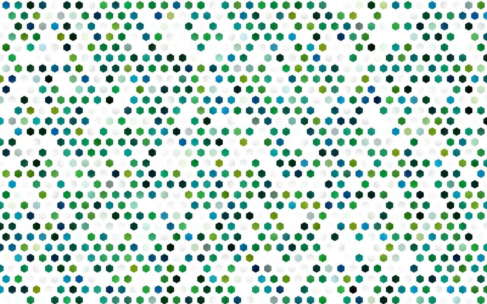 Dark Blue, Green vector pattern with colorful hexagons.