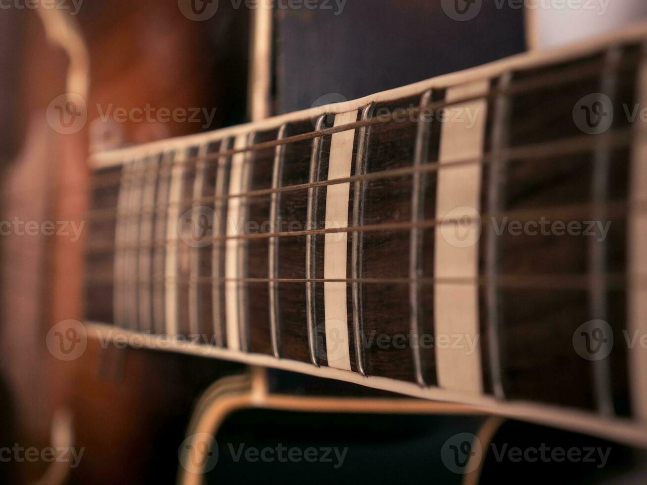 Closeup of the guitar details photo