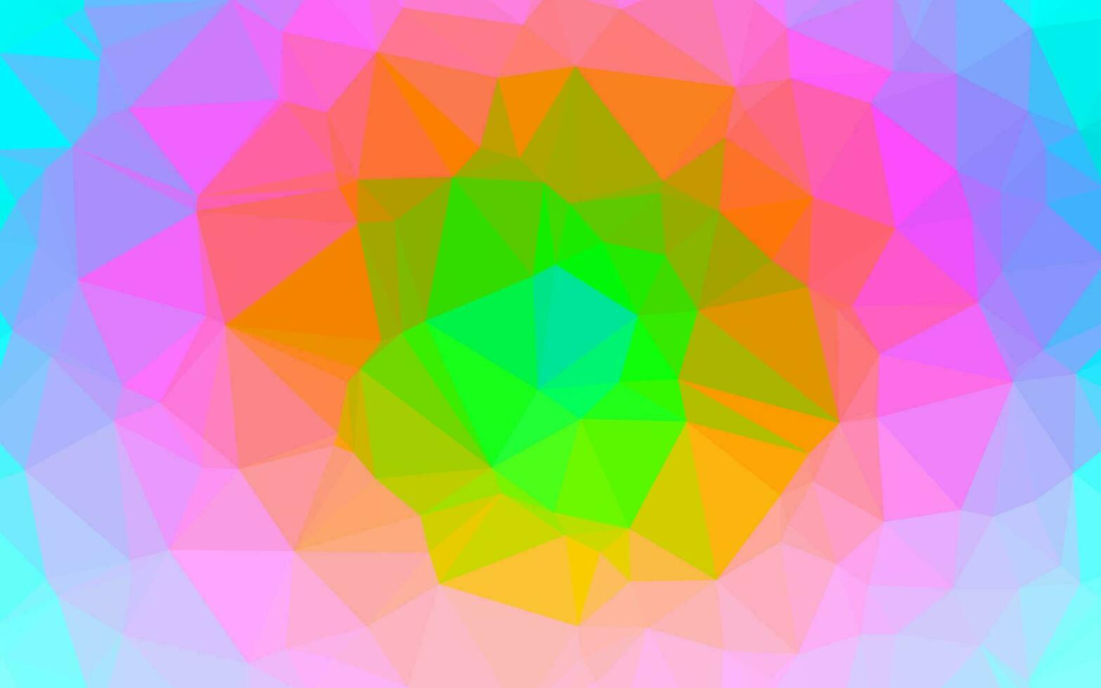 Light Multicolor, Rainbow vector shining triangular pattern.