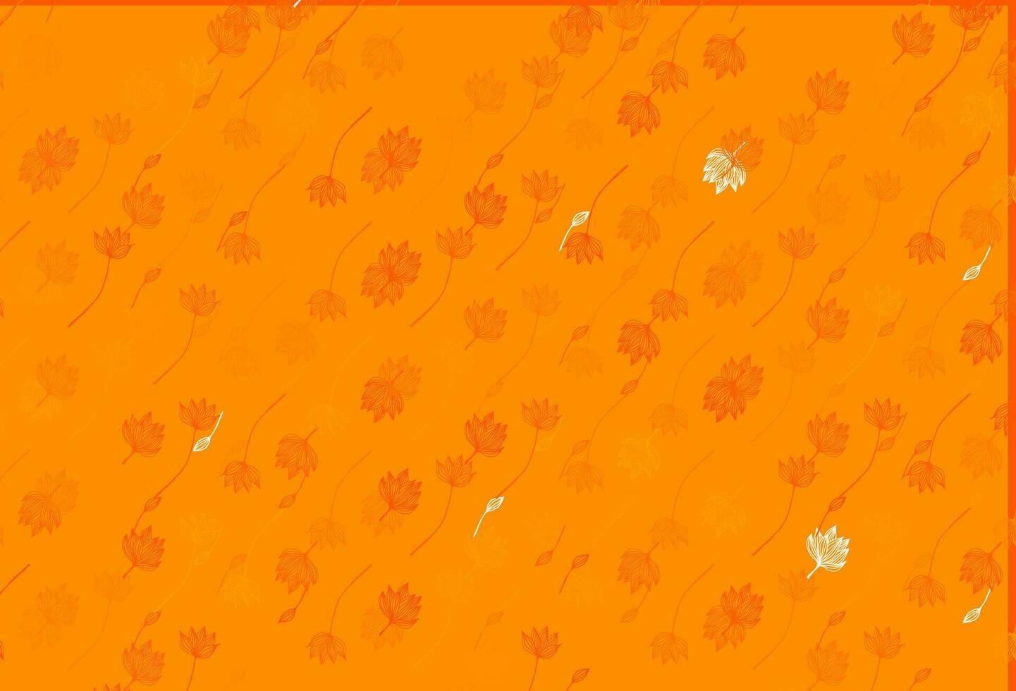 Light Orange vector doodle pattern.
