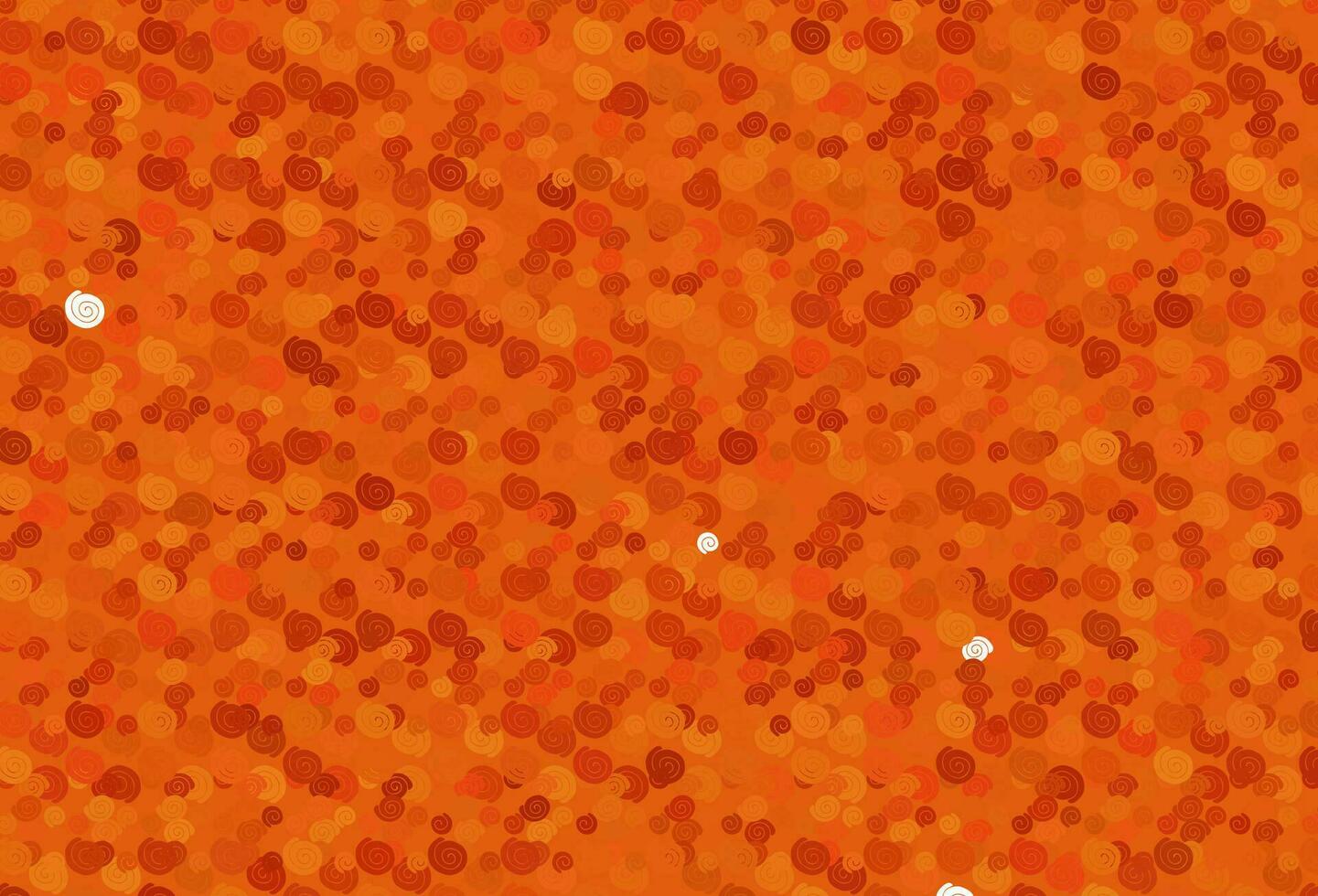 Light Orange vector pattern with bubble shapes.