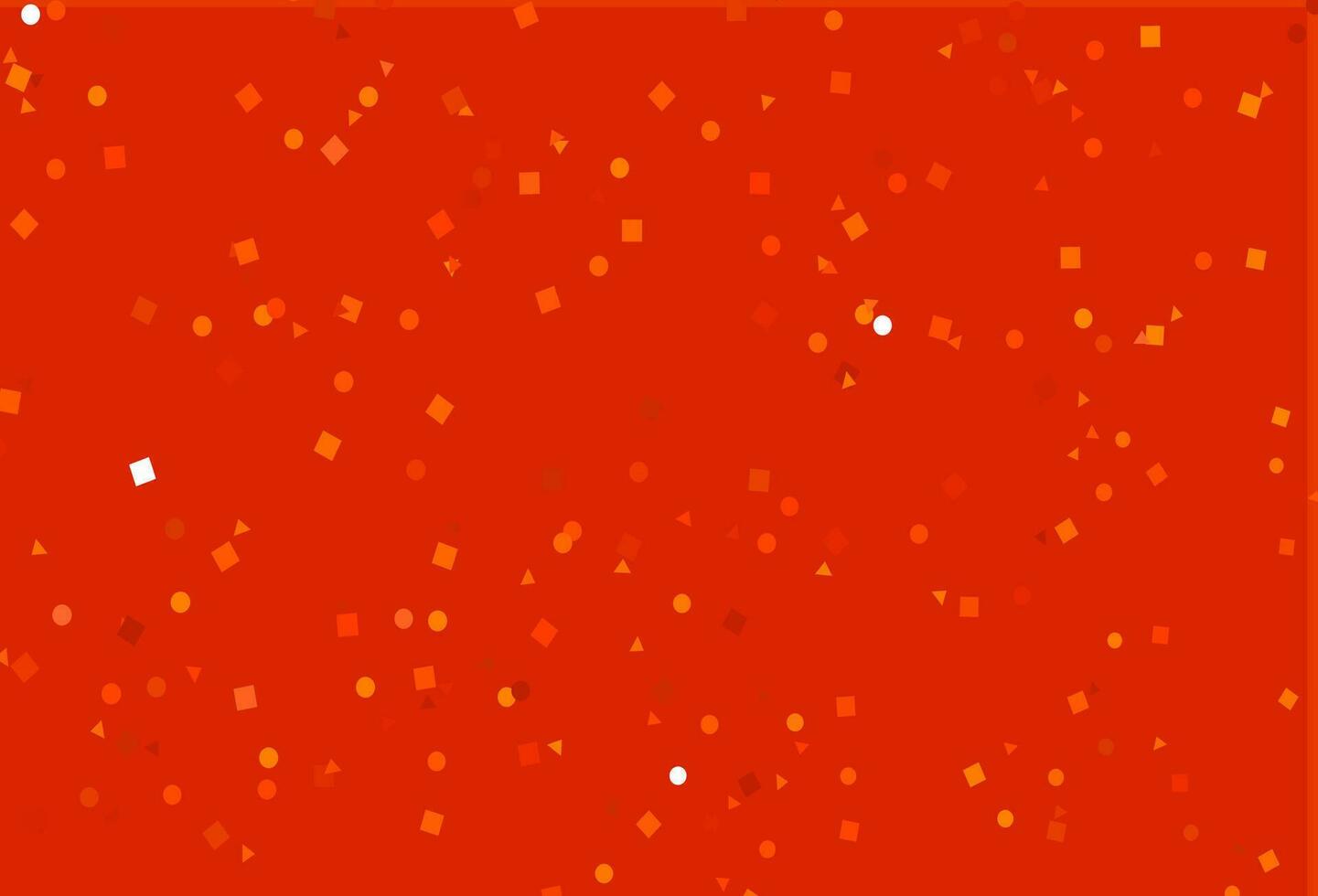 Light Orange vector background with triangles, circles, cubes.