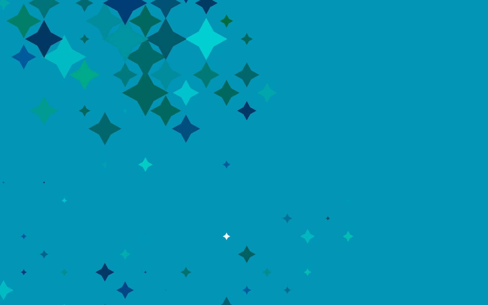 Light Blue, Green vector texture with beautiful stars.