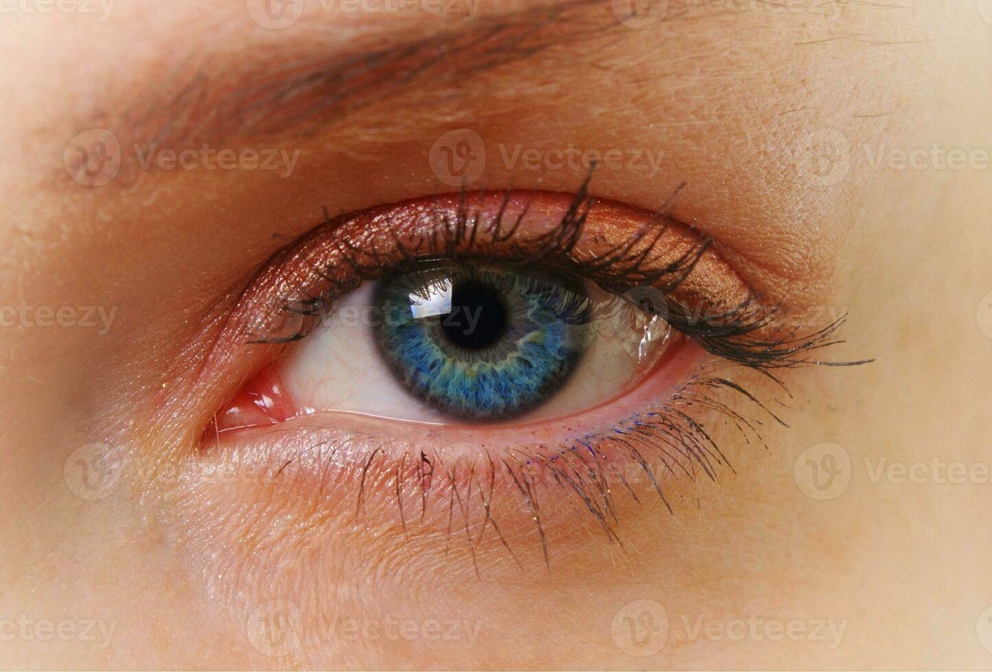 female eye closeup photo