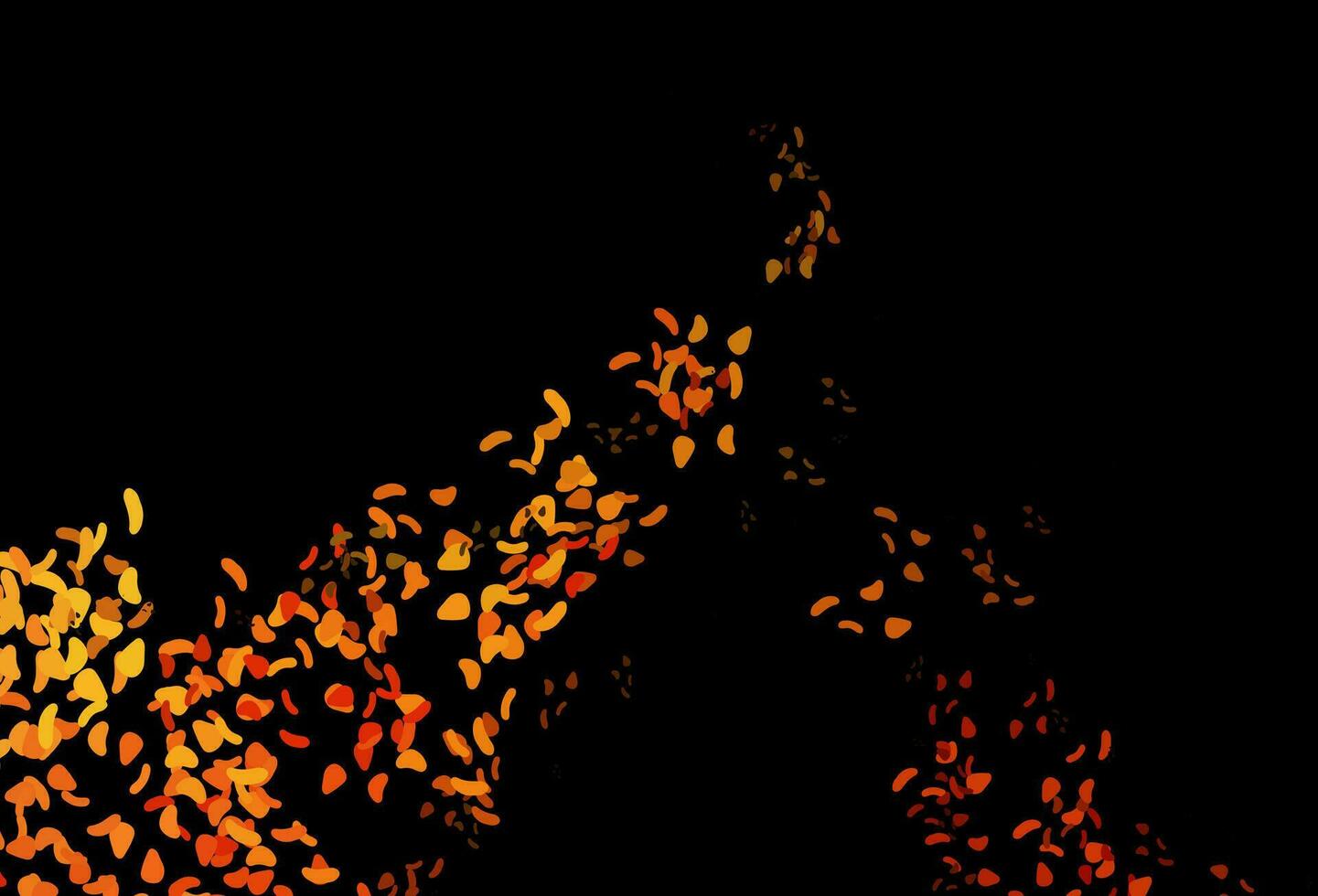 Dark Orange vector background with abstract forms.